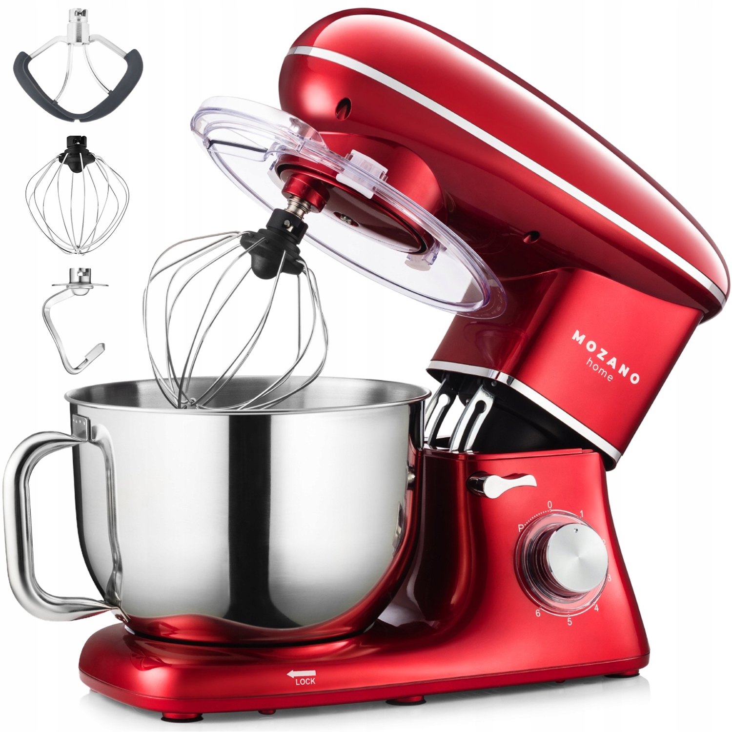 Robot Kuchenny Planetarny Mikser 3 Mieszadła Misa 6,2L Mocny