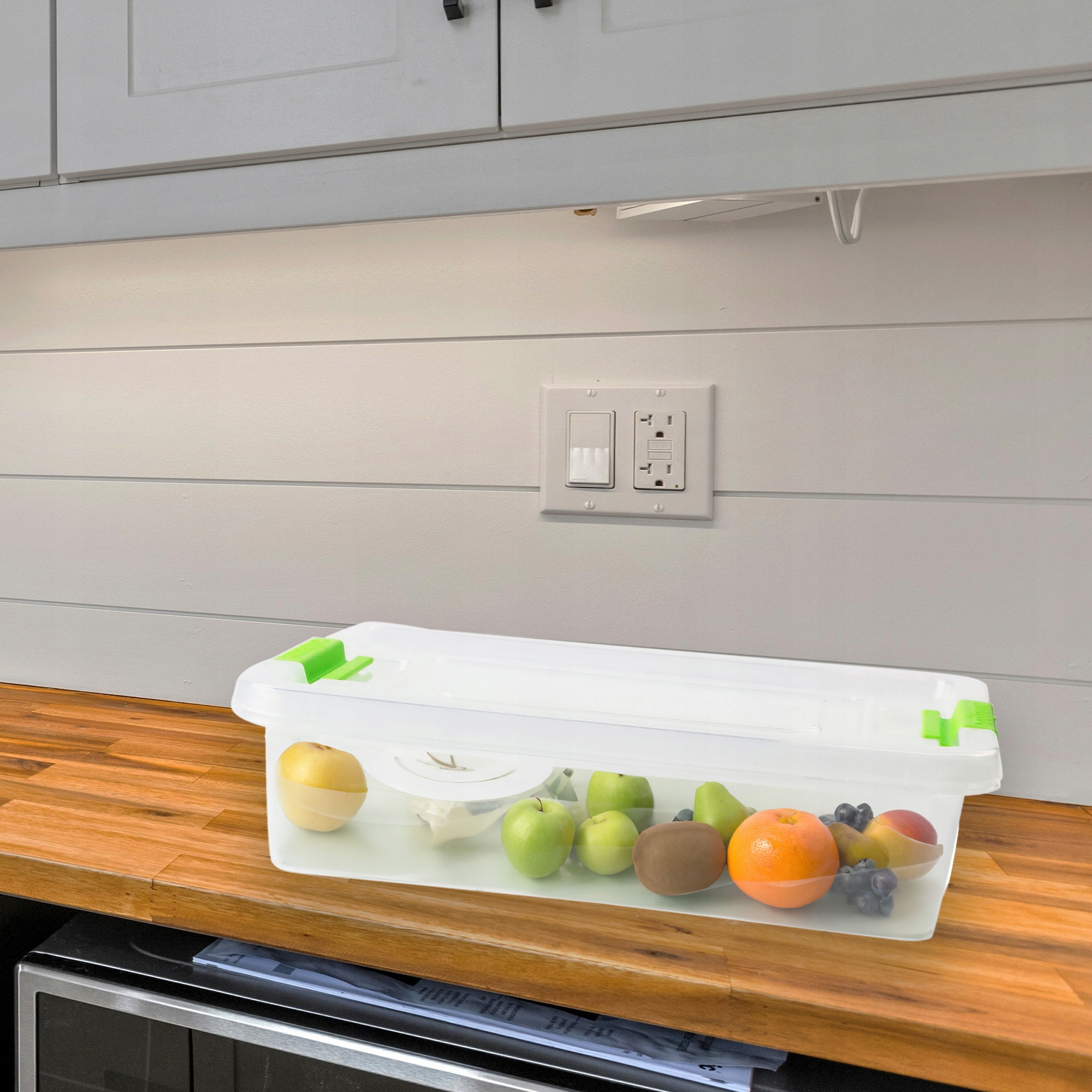 POJEMNIK SMART BOX 0,4L PRZEZROCZYSTY Z POKRYWKĄ UCHWYT KUCHNIA ORGANIZACJA