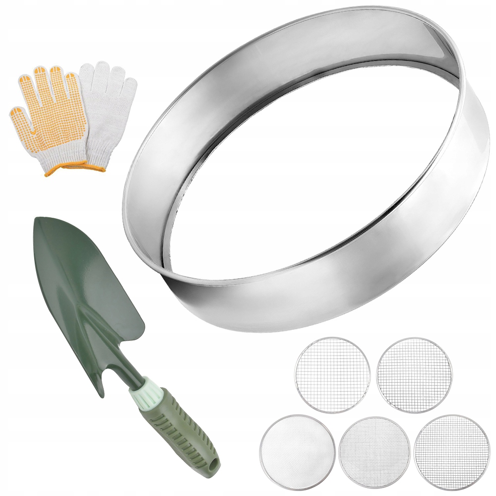 Zahradní Sítko Kovové 5 V 1 5 Vyměnitelných Vložek Sítek 3, 6, 8, 10,12 MM