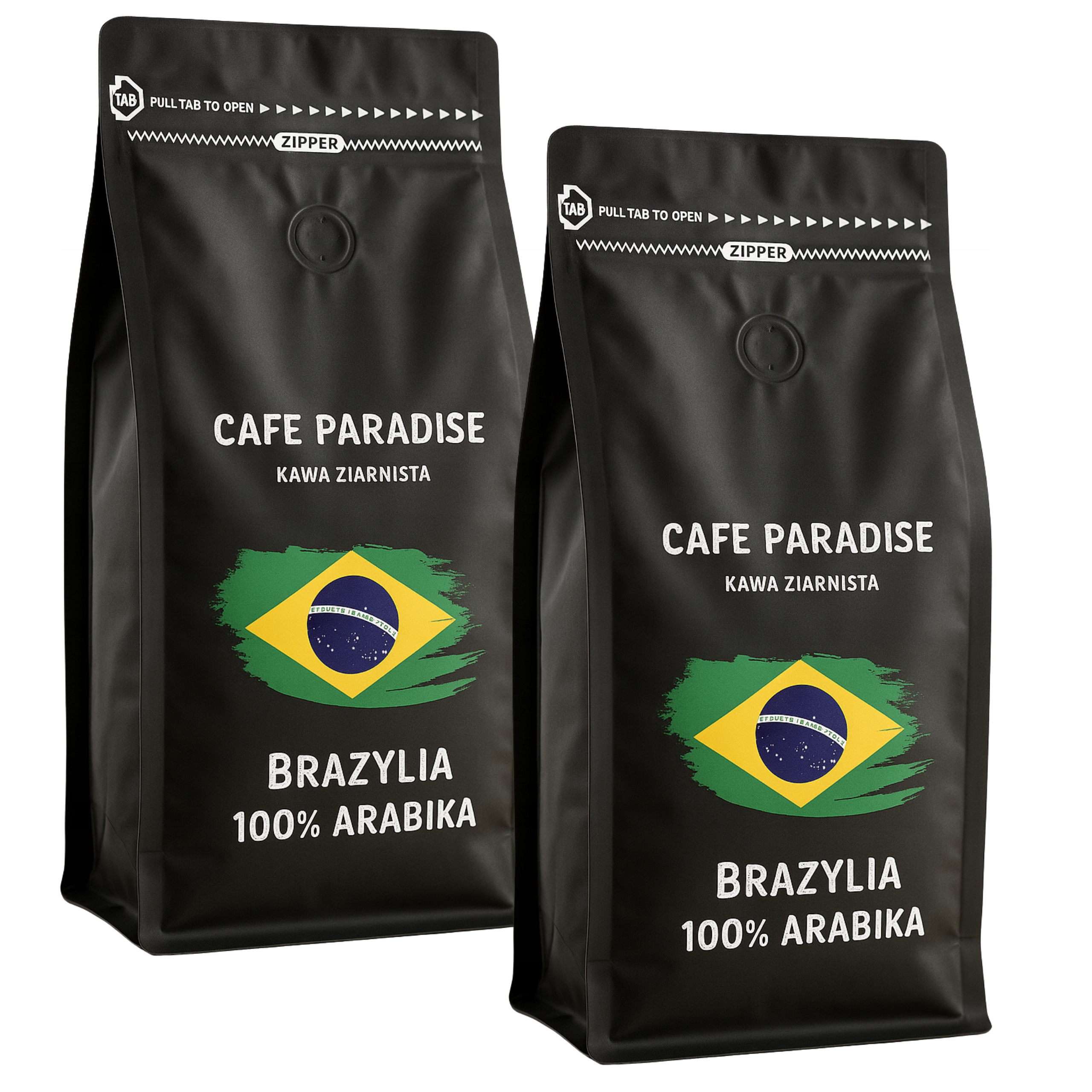 Káva zrnková Brazílie 1kg x2 Čerstvě pražená 100% Arabica Cafe Paradise