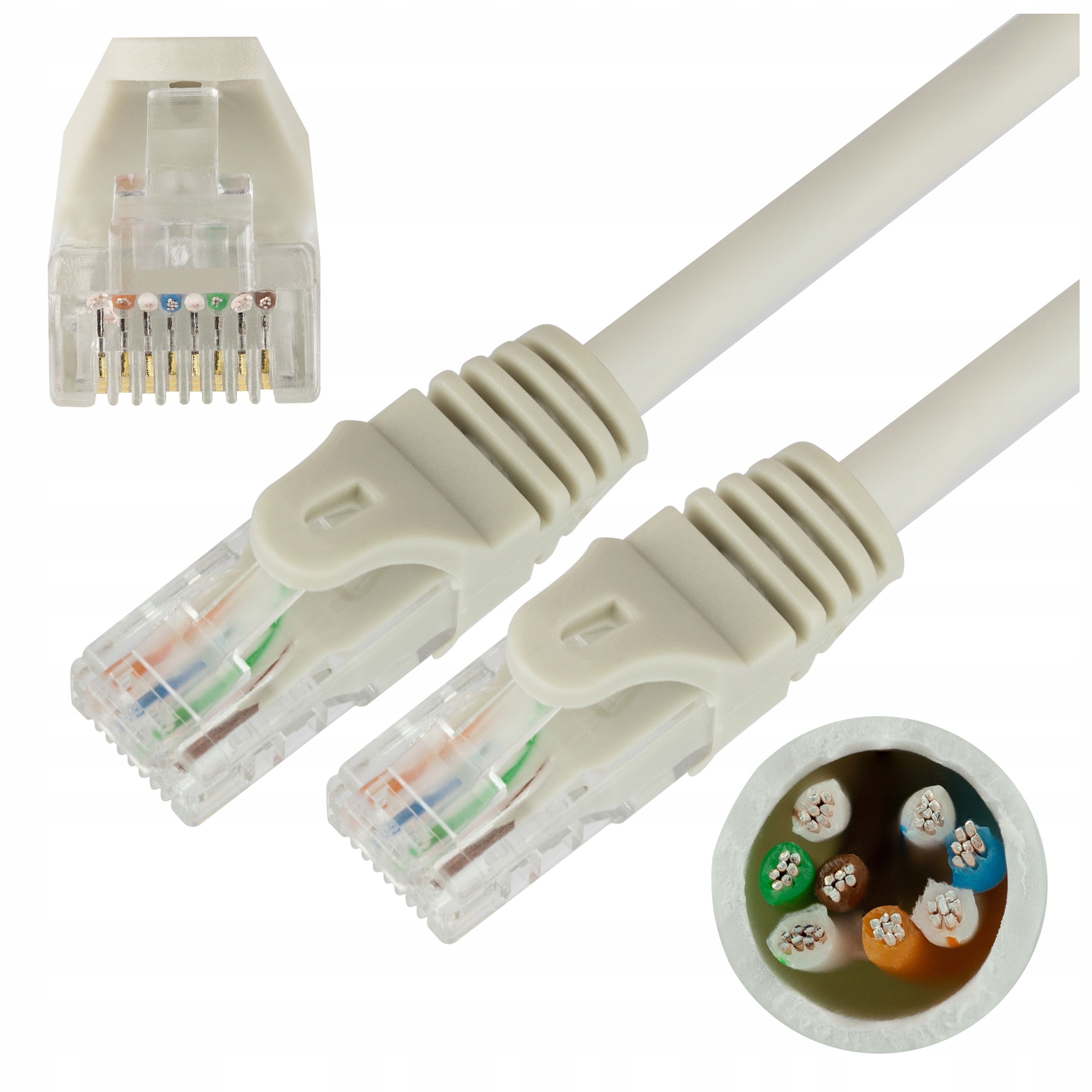 

Neku Kabel Patchcord Utp 5E sieciowy Lan szary 7m