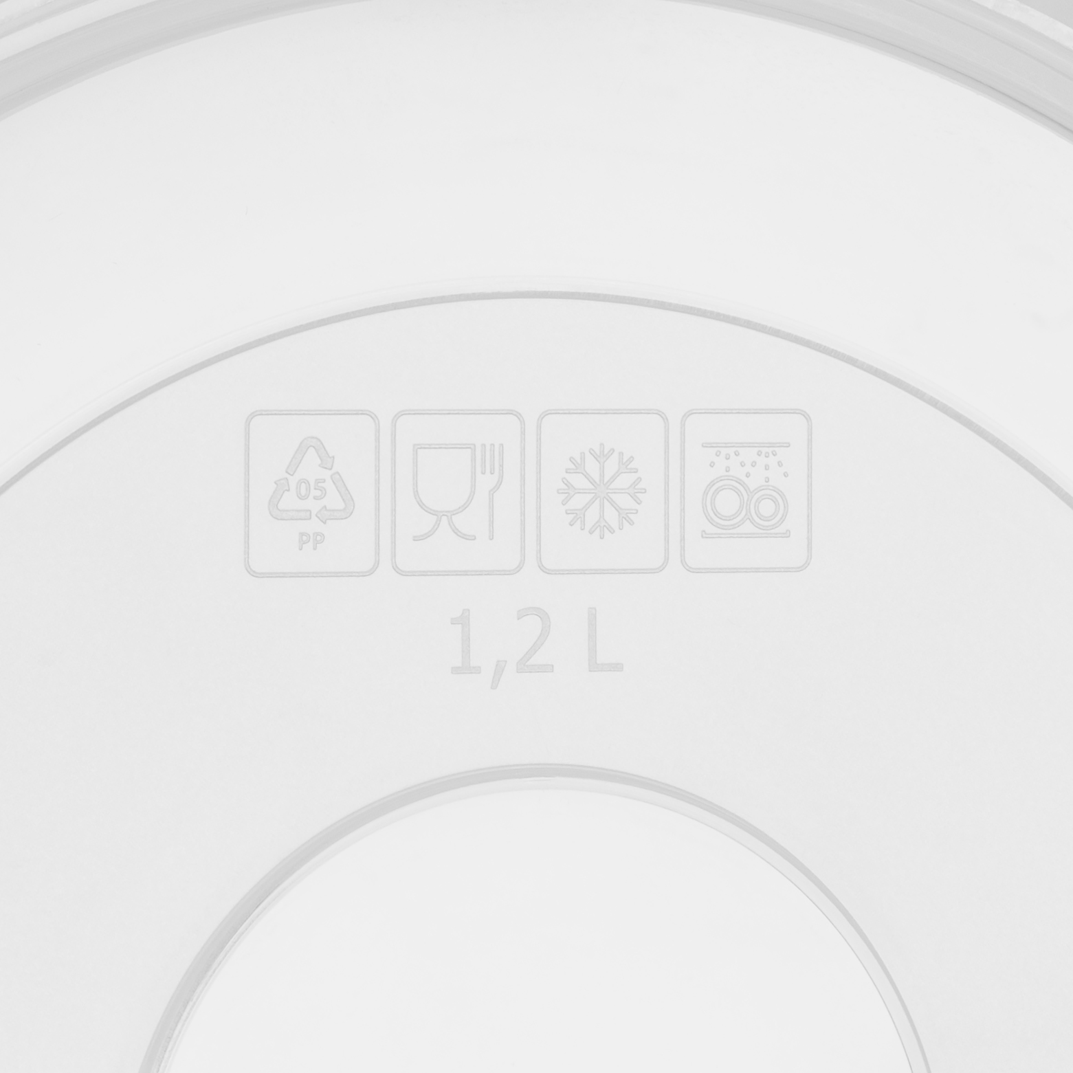 MISECZKA MISKA KUCHENNA PLASTIKOWA DO ŻYWNOŚCI Z POKRYWKĄ 1,2L 16CM C SZARY Marka Hoga