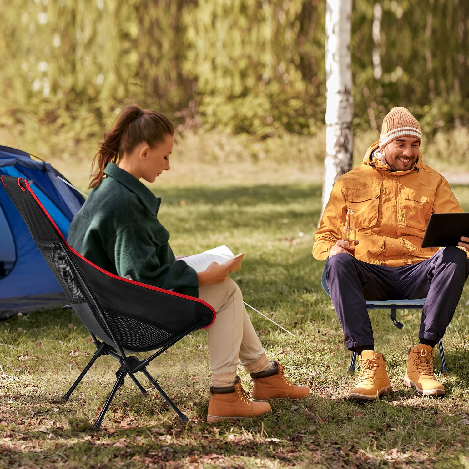 FOTEL OGRODOWY PLAŻOWE Z OPARCIEM SKŁADANE KRZESŁO CAMPINGOWE TURYSTYCZNE Marka bez marki