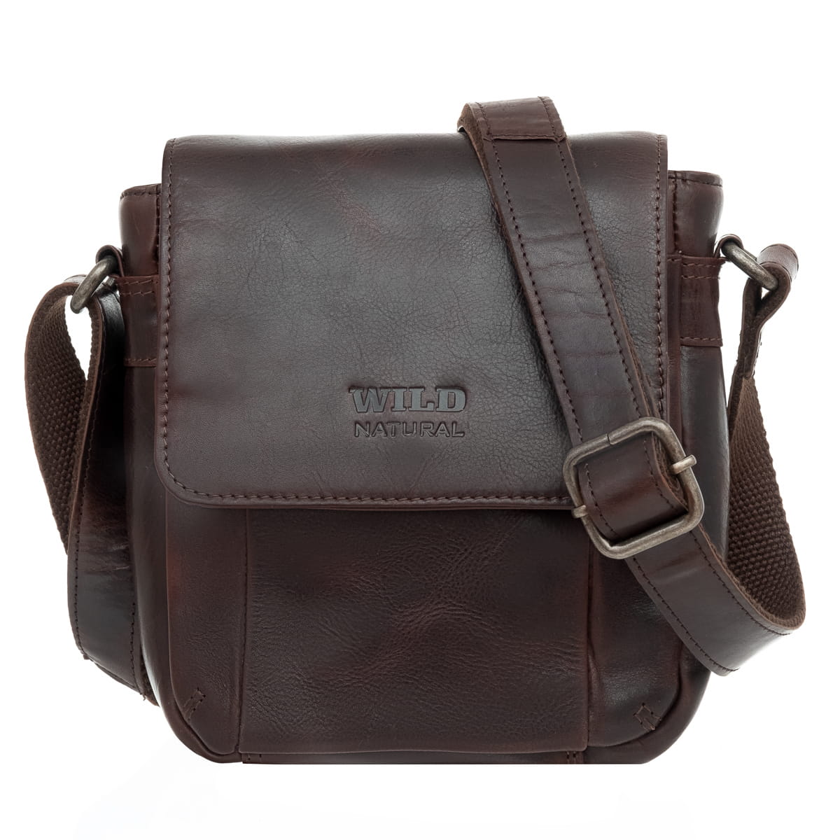 Malá pánská kožená taška Wild Natural Choco