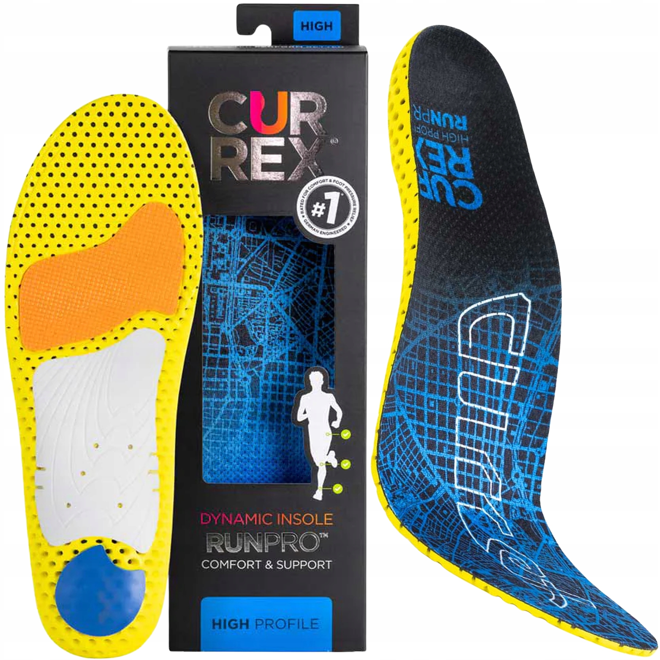 Wkładki do Butów Sportowych Amortyzujące Piankowe Currex Run Pro High S