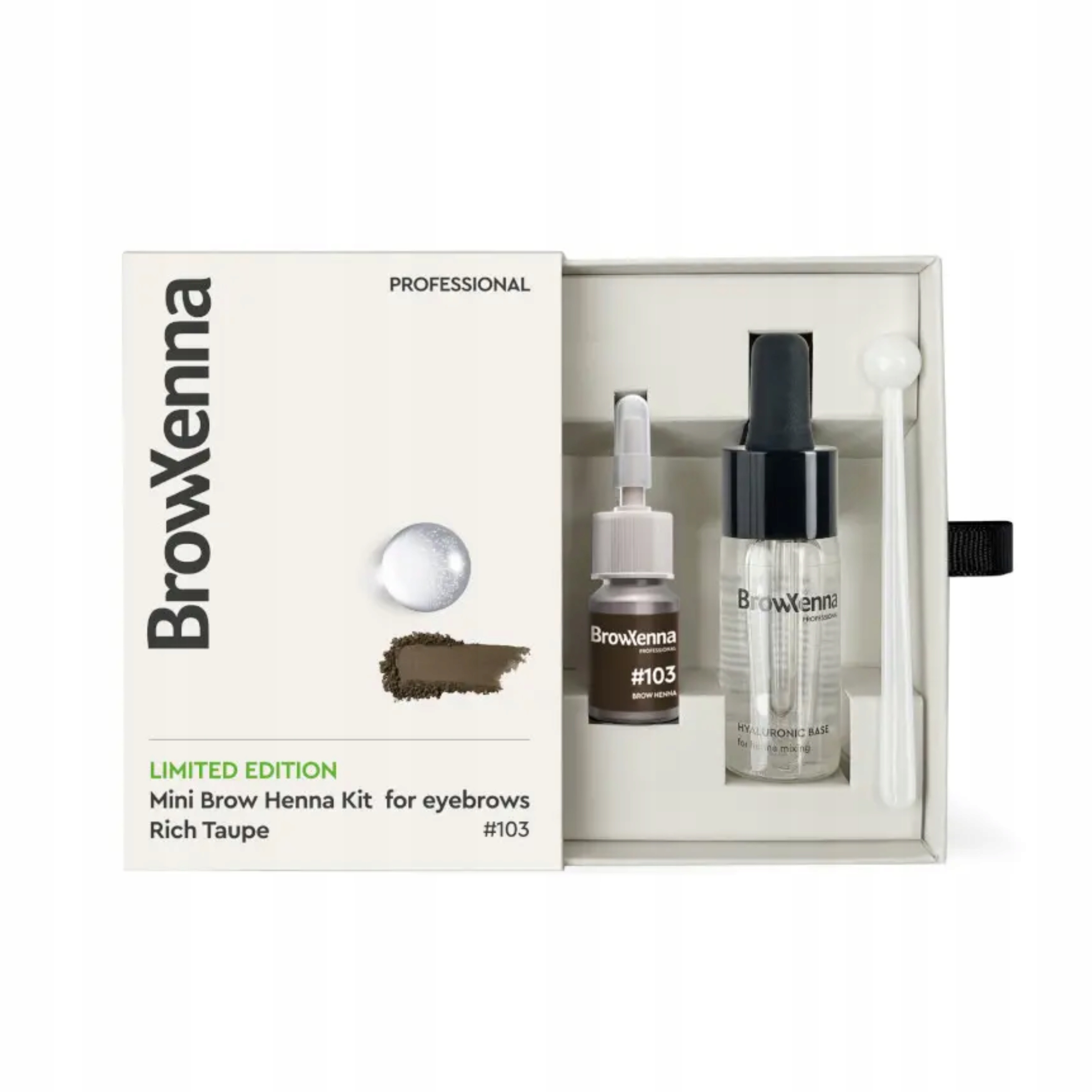 Henna na obočí BrowXenna 103 Mini Rich Brown 3 ml Hyaluronová báze 10 ml