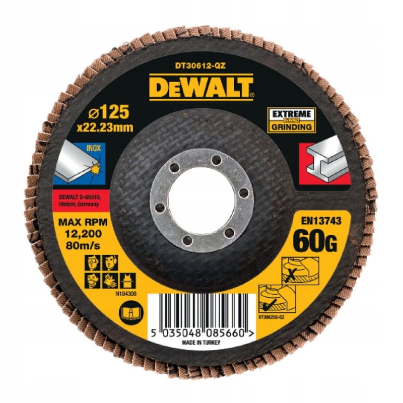 

DT30612 Dewalt Tarcza Ścierna Listkowa 125MM 60G