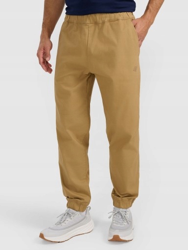 Pánské Teplákové Kalhoty 4F Joggery Dlouhé Polyester Béžové Velikost XL