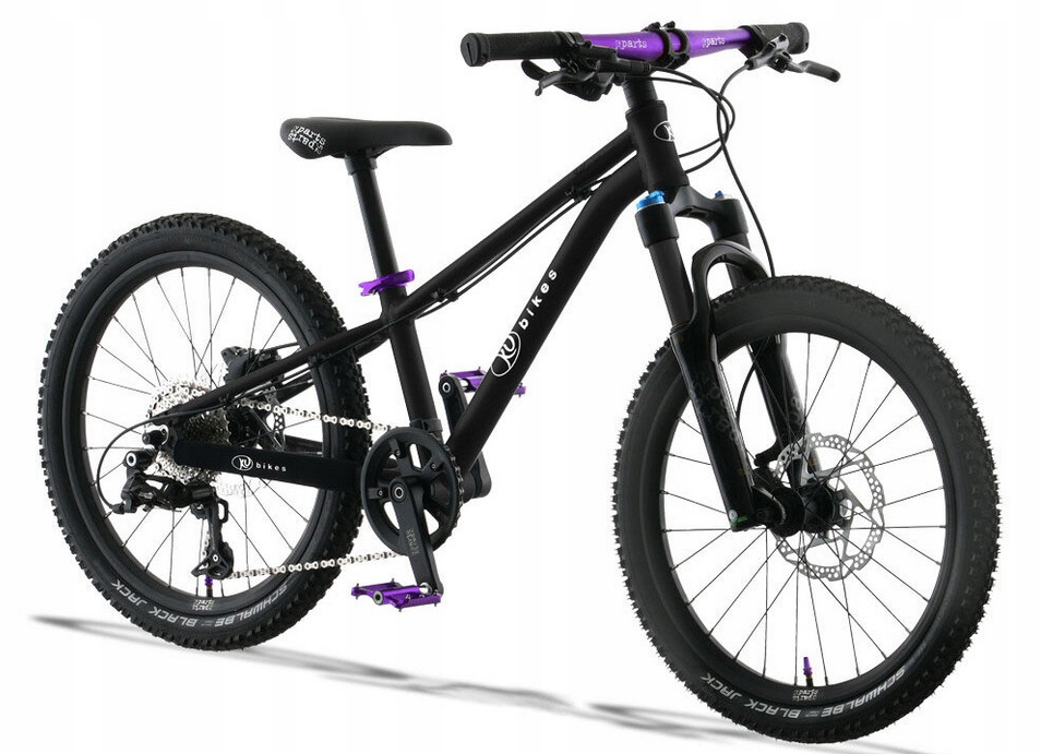 Lekki rowerek amortyzowany KUbikes 20 S Mtb Disc Czarny Laser Purple
