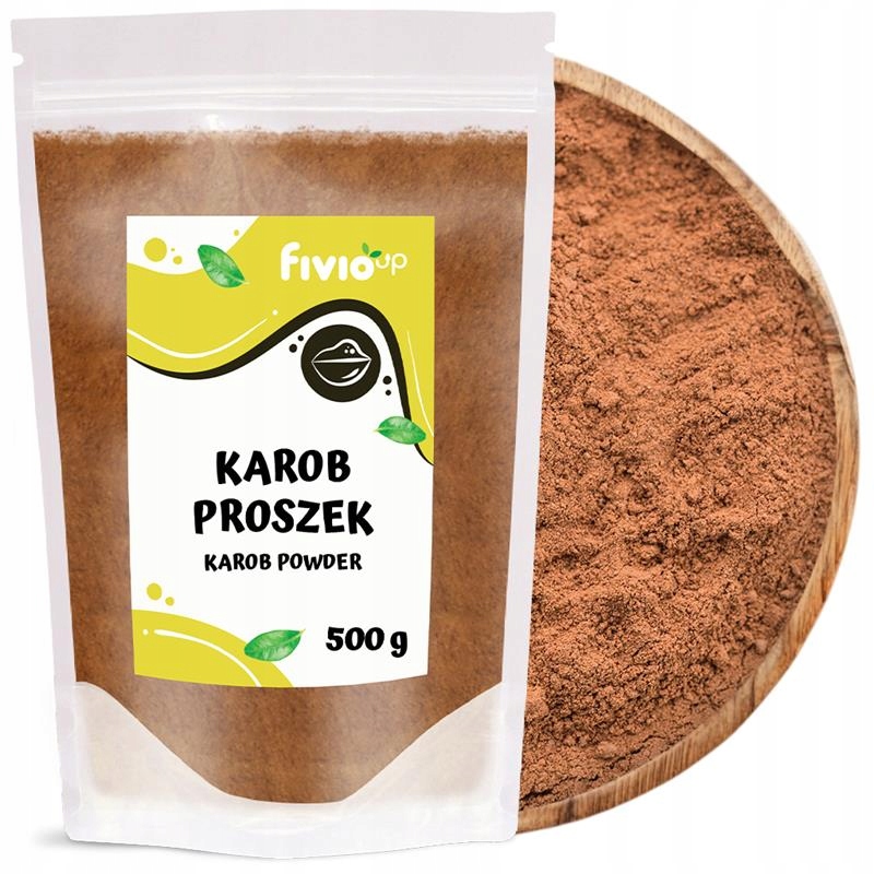 KAROB W PROSZKU 500G ZDROWY PROSZEK NATURALNY ZAMIENNIK KAKAO FIVIO UP