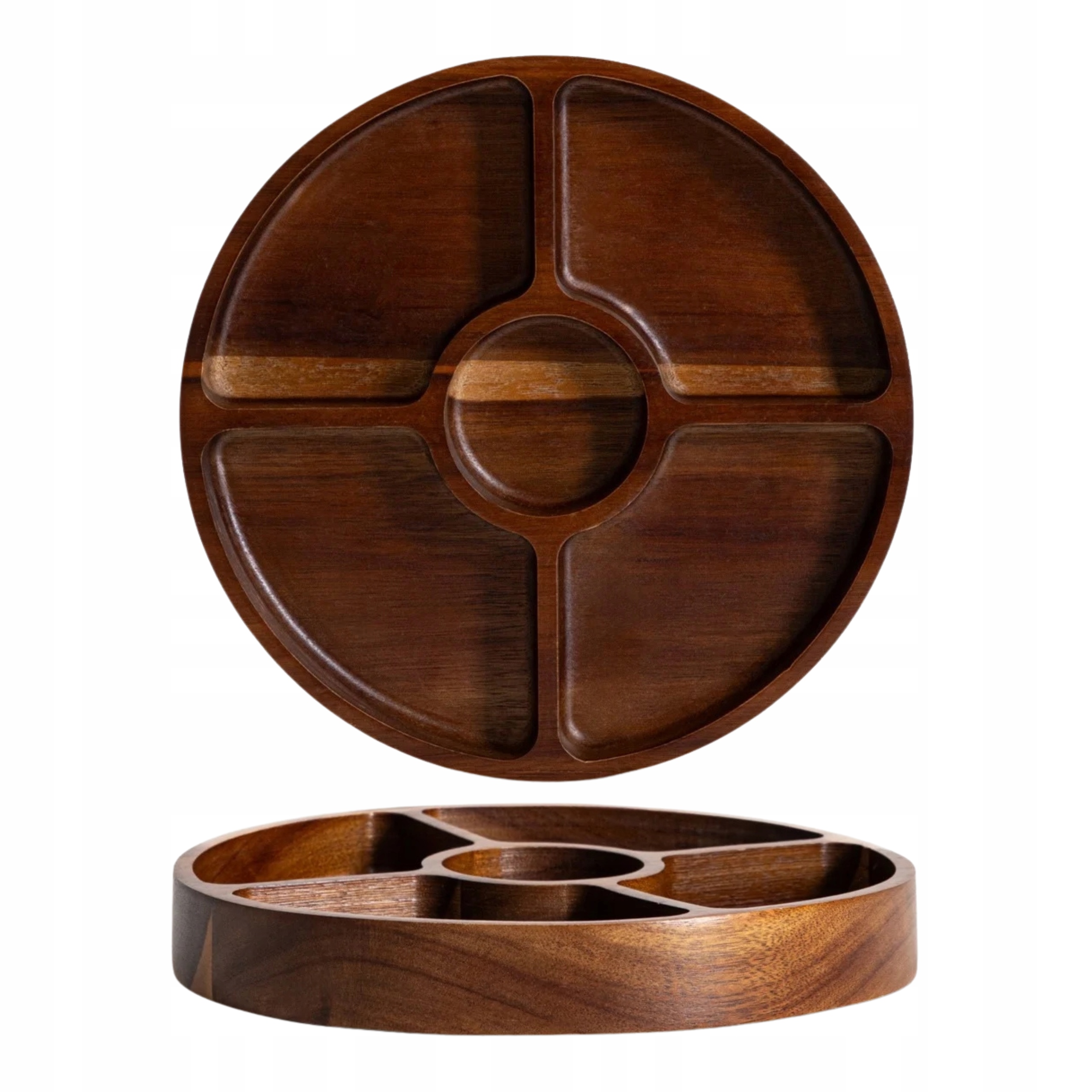 Miska Mooka z akátového dřeva s pěti přihrádkami 29 cm Homla