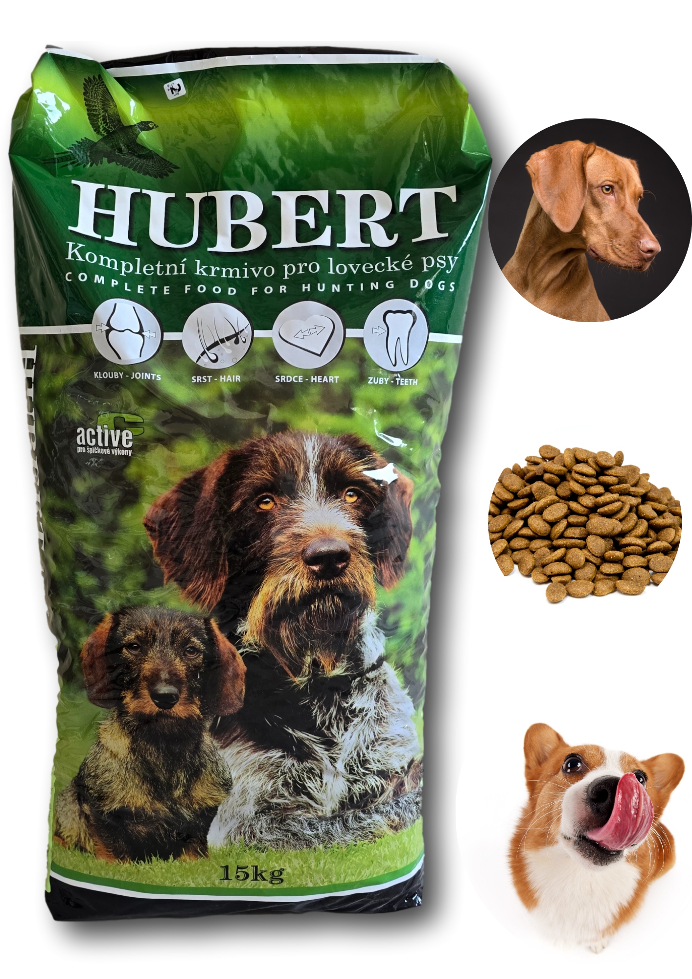 Levně Eminent Hubert Active Pro Aktivního Psa S Kuřecím Masem suché krmivo protein 23%