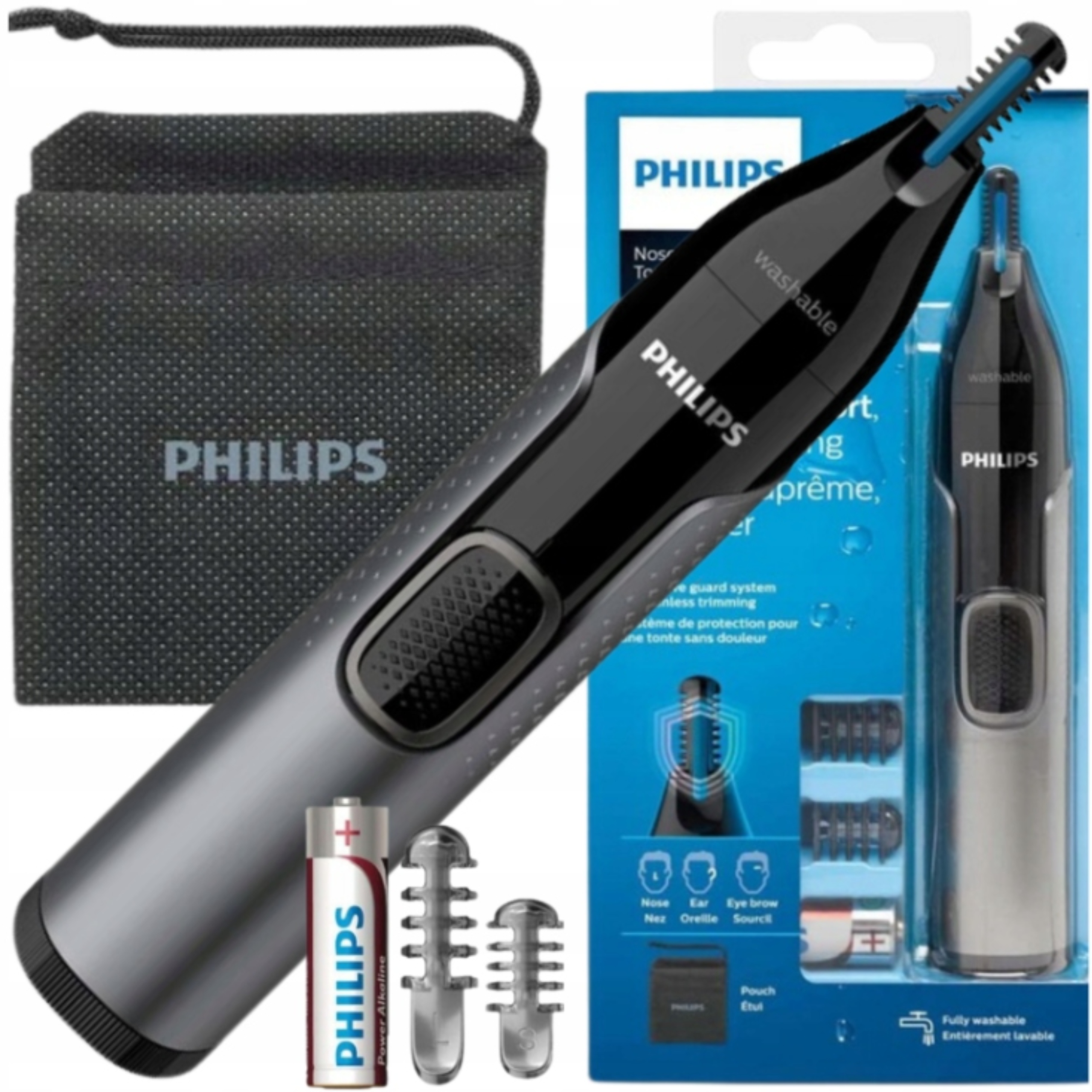 Trymer DO USZU NOSA BRWI GOLARKA PHILIPS DO PIELĘGNACJI SZCZOTECZKA ZESTAW