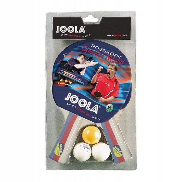 Rakietki do Tenisa Stołowego Ping Ponga Piłeczki Joola Rossi Zestaw 3w1