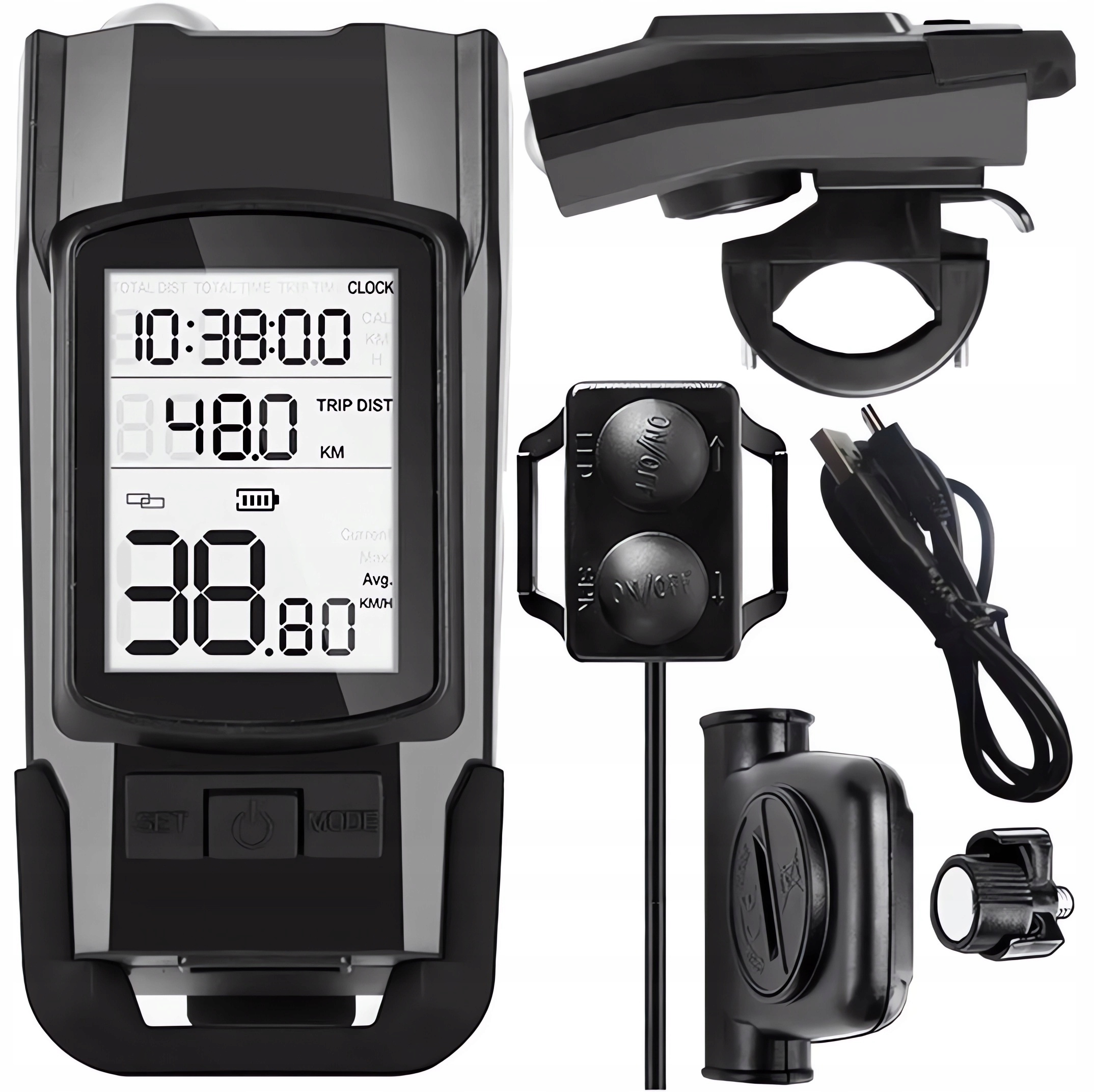 Mocna Lampka Led licznik klakson akumulatorowa rowerowa przednia 800 LM