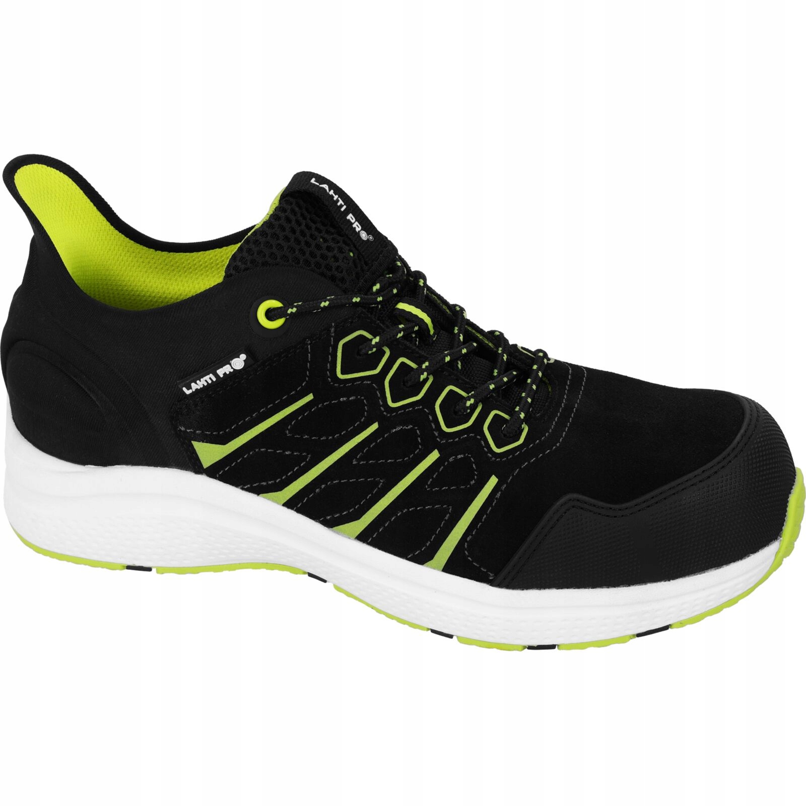 Semišové Pracovní Boty Černo-zeleno-bílé, S1 Fo Sr, Velikost 44, Ce, Lahti