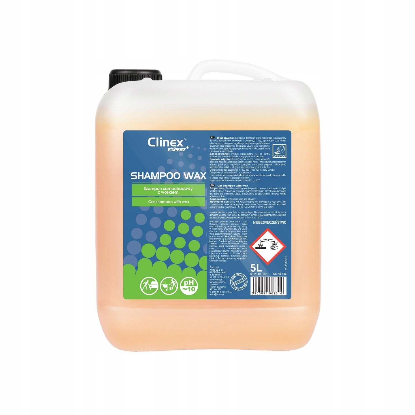 

Szampon z Woskiem Clinex Expert+ Shampoo Wax 5L
