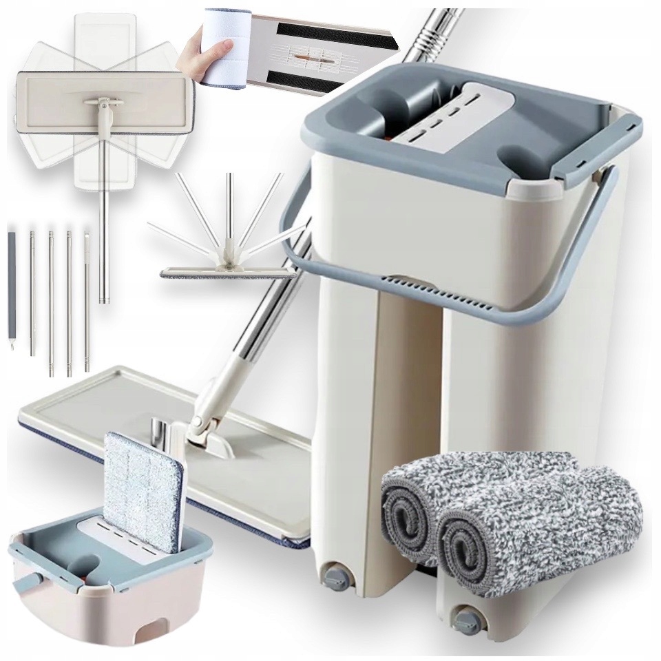 

Mop Płaski Obrotowy Dwukomorowy Wyciskacz Wiadro