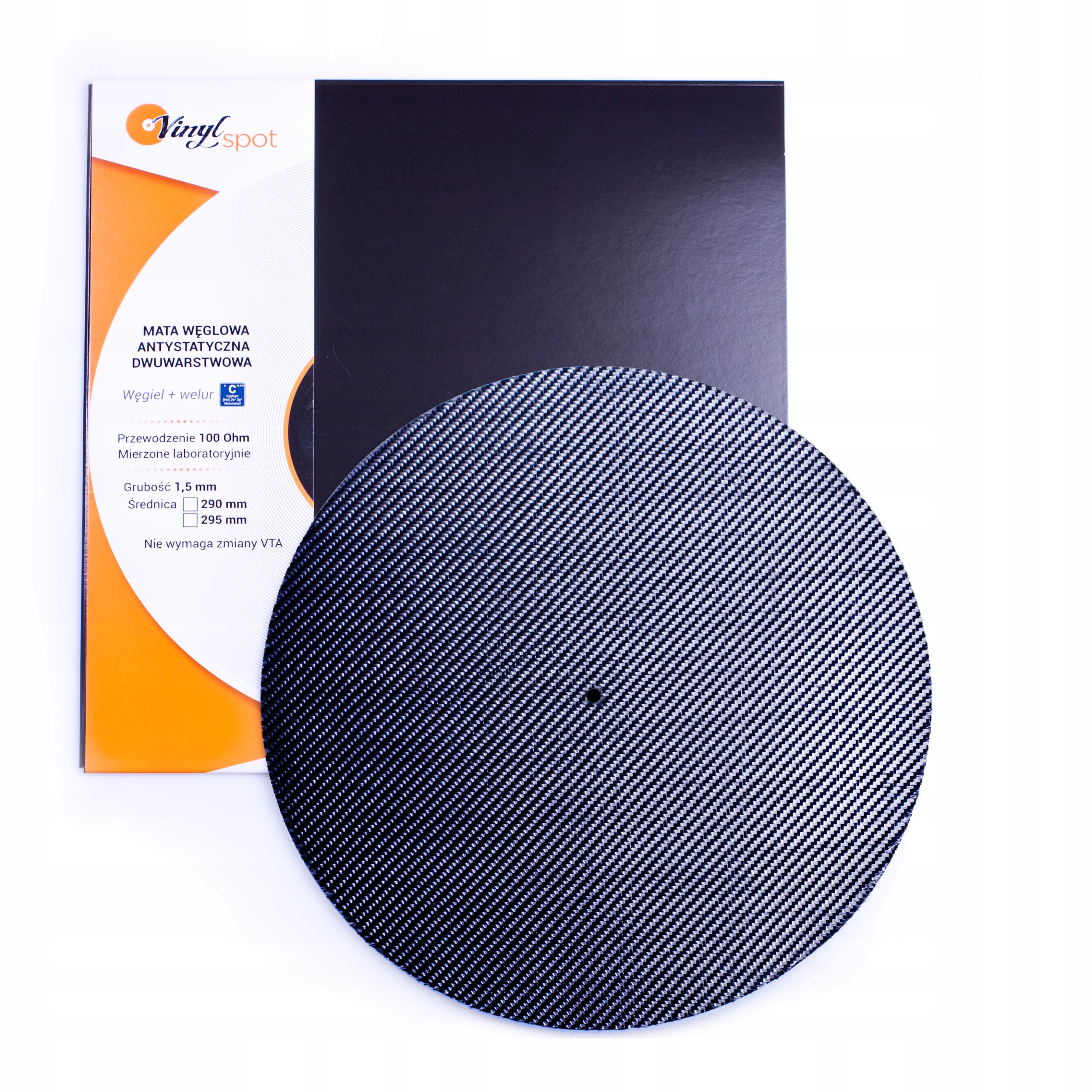 Uhlíková tkaná podložka pro gramofon Pro Premium Vinylspot