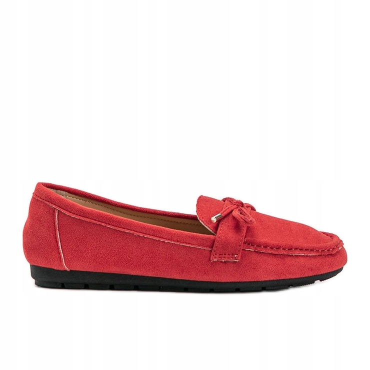 

Czerwone Skóra ekologiczna Buty Mokasyny r.37