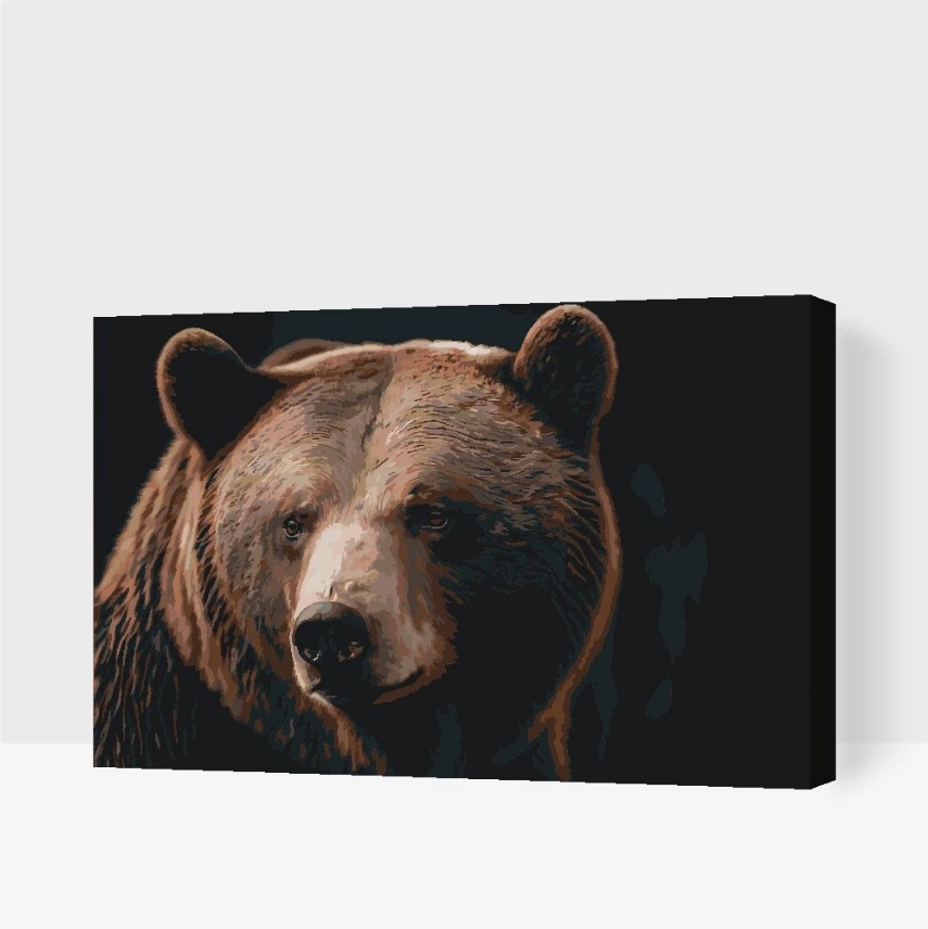 Malování Podle Čísel Medvídek Hnědý dětský Medvěd Portrét 40x60 cm