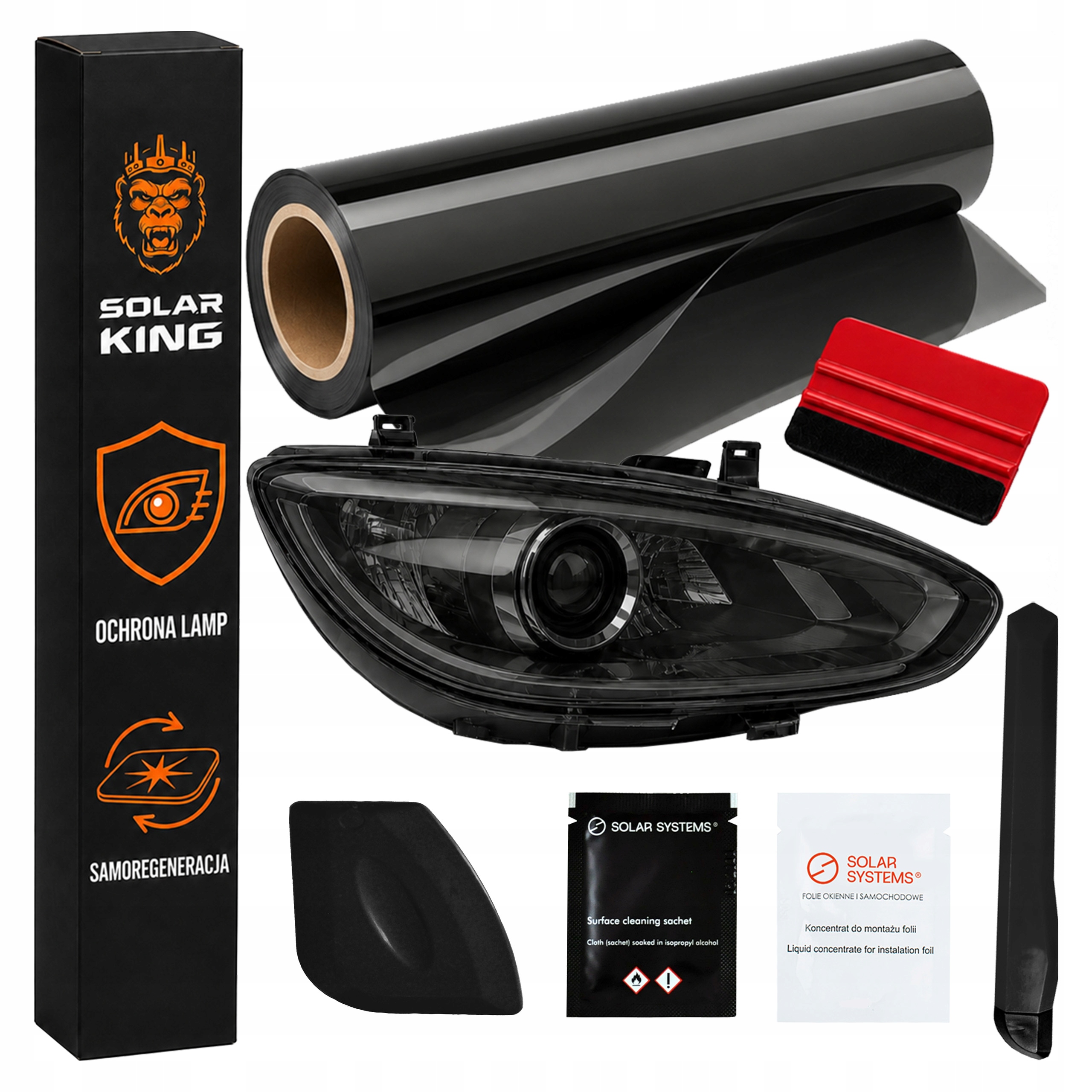 Fólie Ppf pro světlomety Jasná černá 30x200 cm Ochranná automobilová