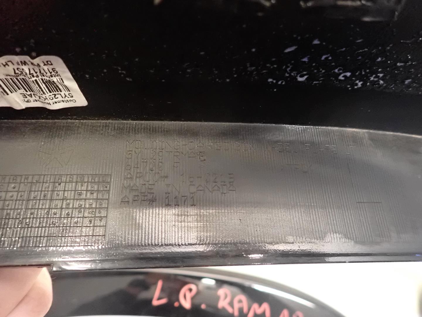 modanatura parafango sinistra posteriore DODGE RAM 2019- 5YL29TRMAE