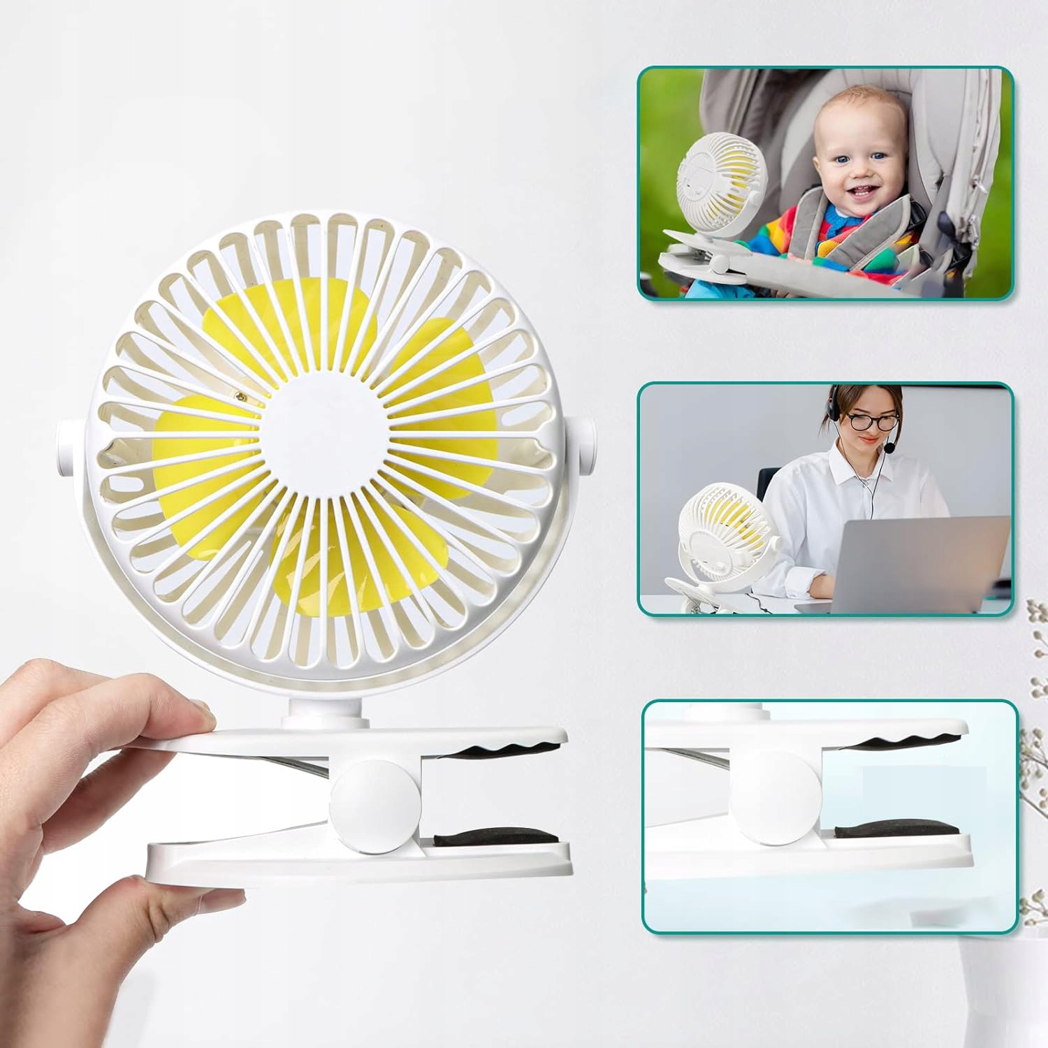 WENTYLATOR CDO NAMIOTU UPRAWOWEGO 3 PRĘDKOŚCI CHŁODZENIE WENTYLATOR GROWBOX Kolor dominujący biały