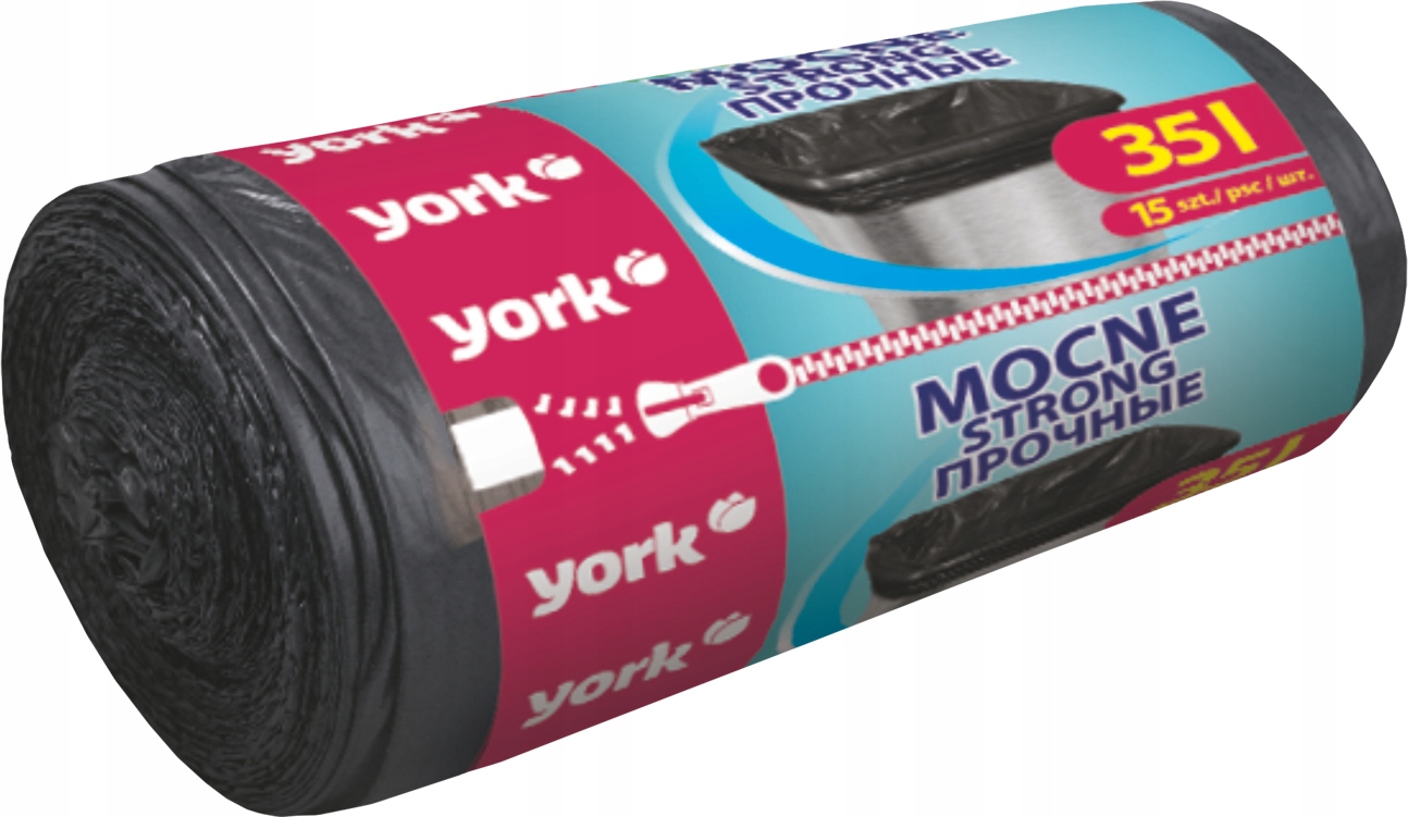 

Worki na śmieci mocne York 35l 15 szt.