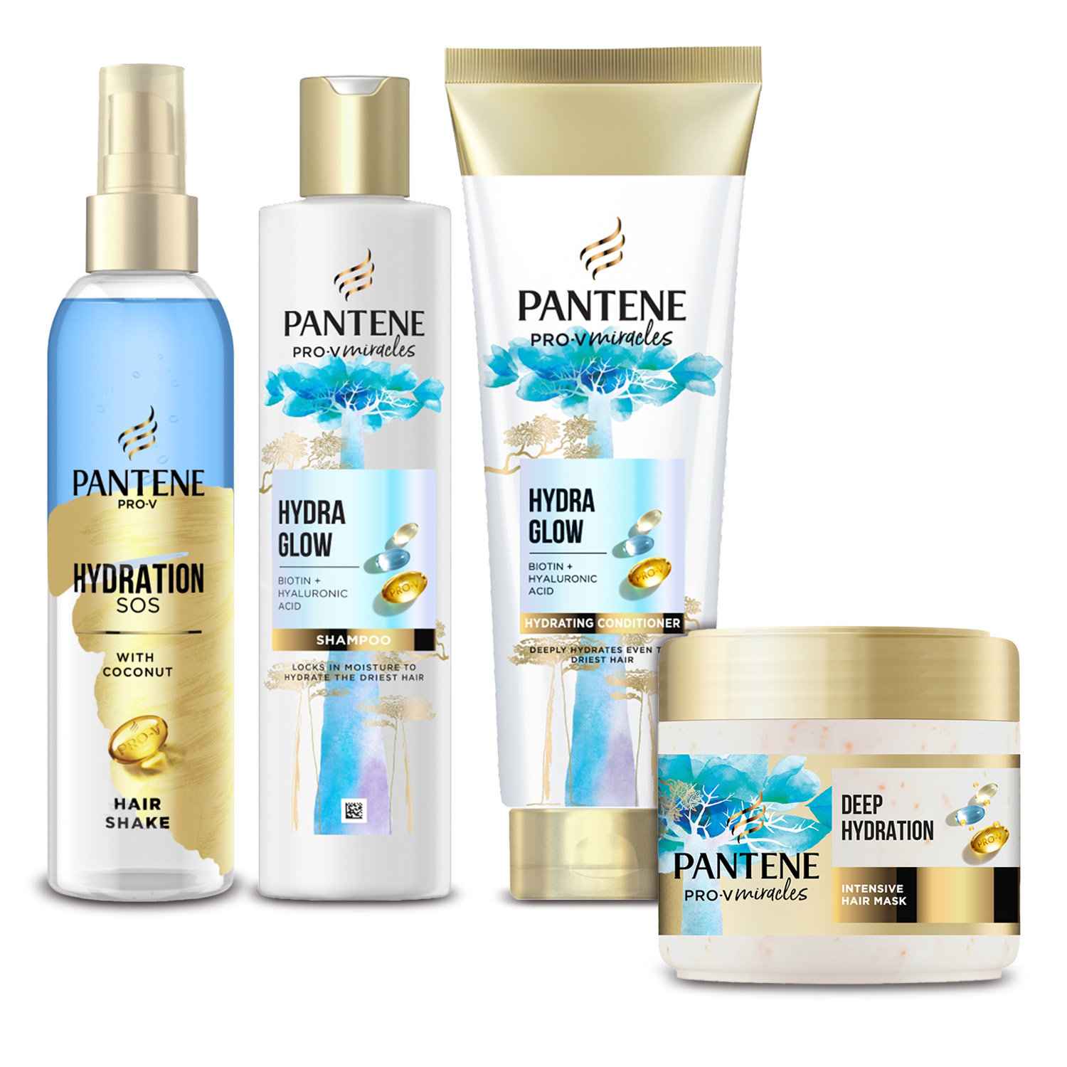 Zestaw Pantene Hydra Glow Szampon Odżywka Maska Sos Spray do włosów
