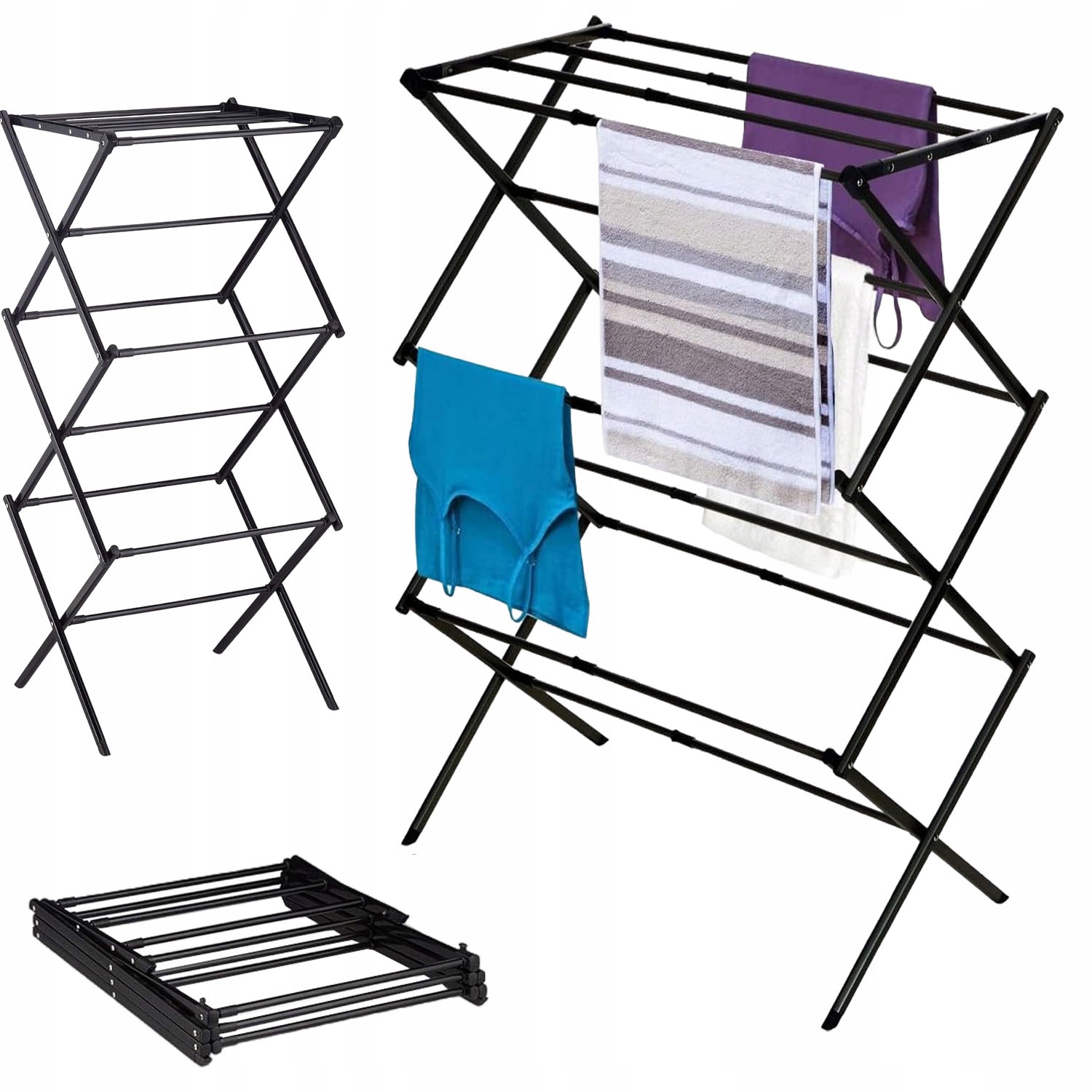 Levně Výsuvná Stojanová Sušák Na Prádlo S 11 Tyčemi A 6 Úrovněmi Rychlá Montáž