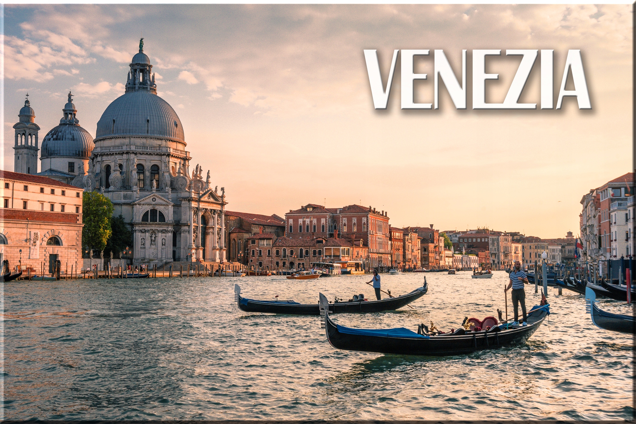 WŁOCHY WENECJA CANAL GRANDE GONDOLE BAZYLIKA MAGNES MAGNESY NA LODÓWKĘ 04