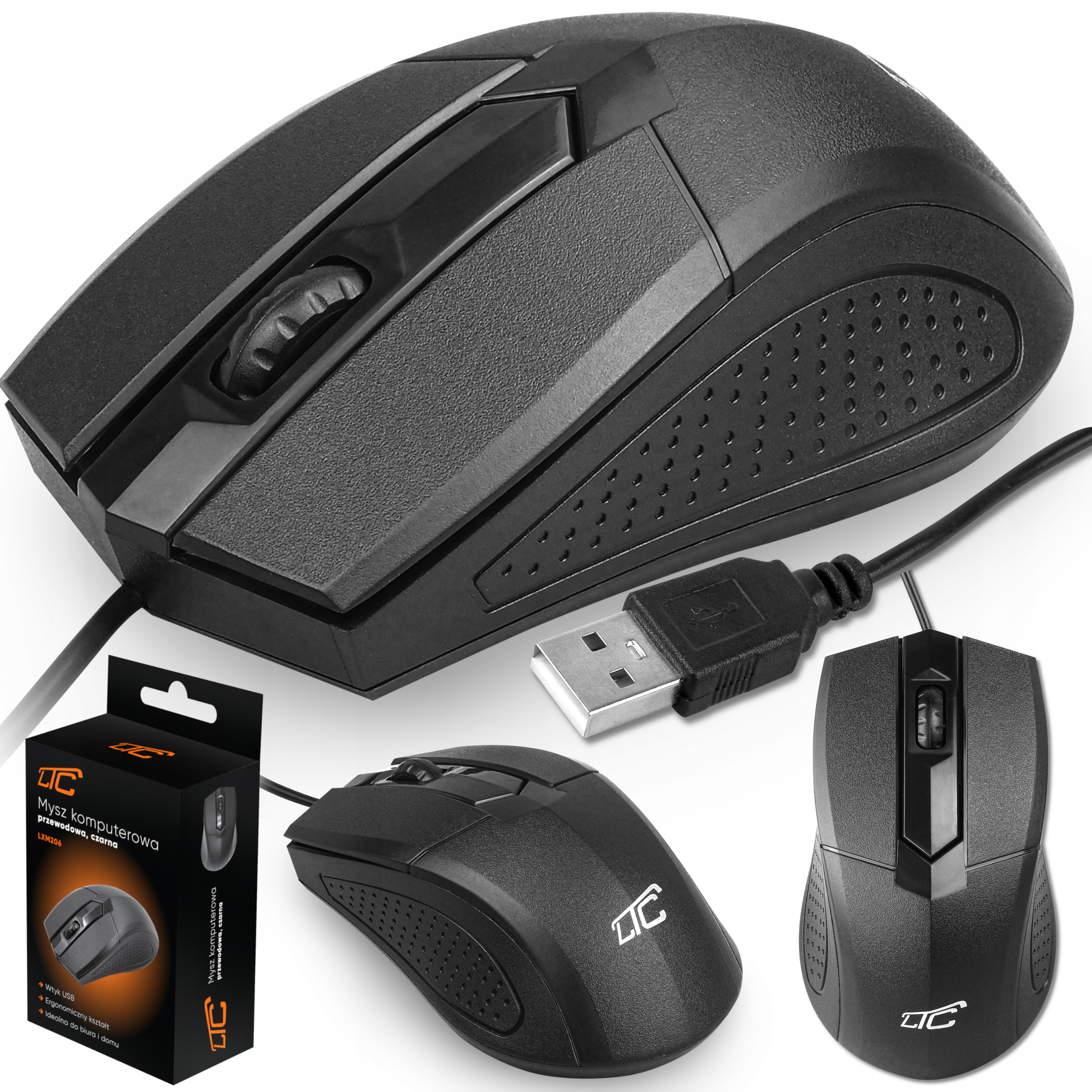 

Myszka Przewodowa Mysz Dla Gracza Komputerowa Usb