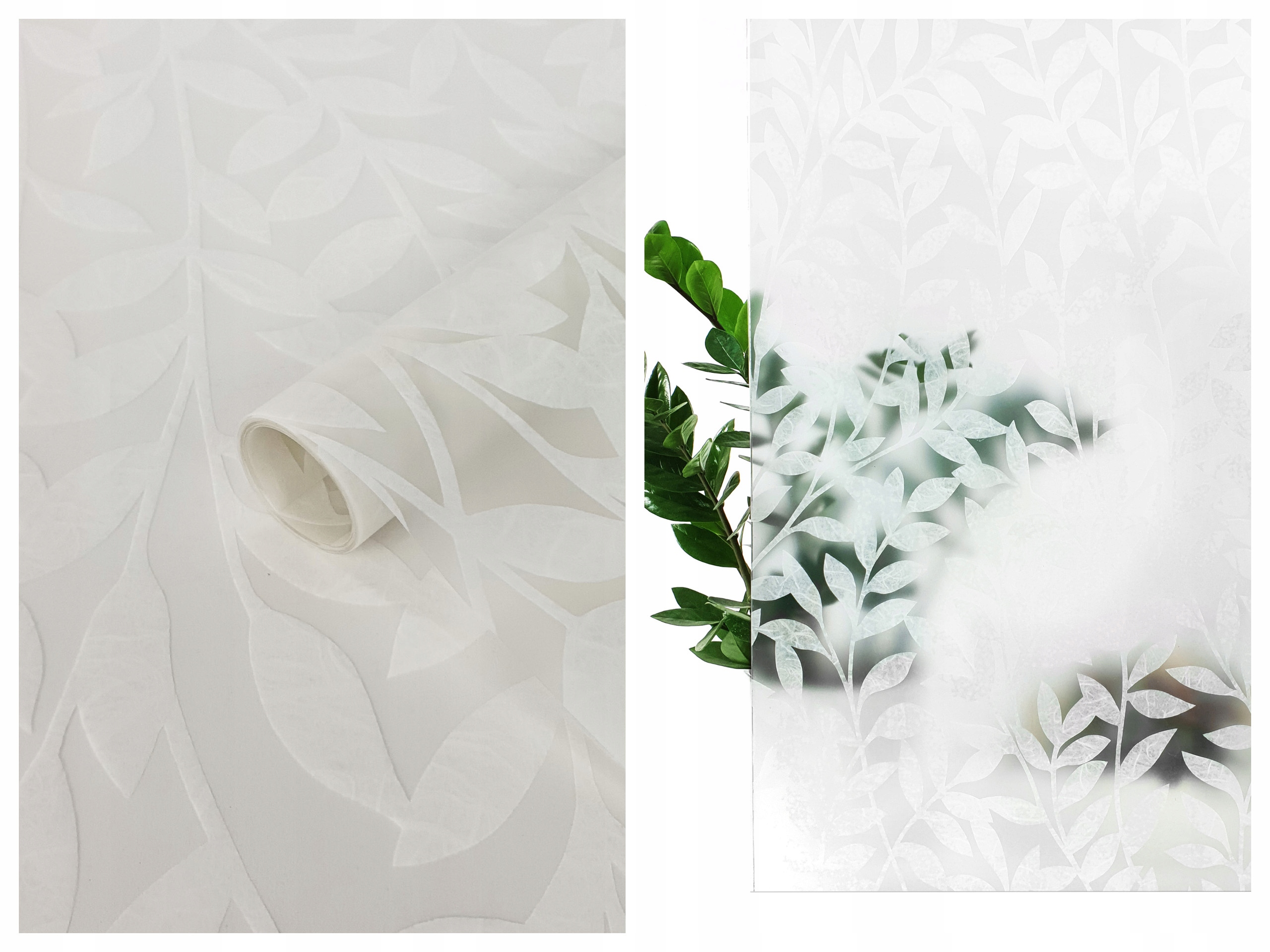 

Folia Statyczna Okienna Liście Białe 45x150 cm Pcv