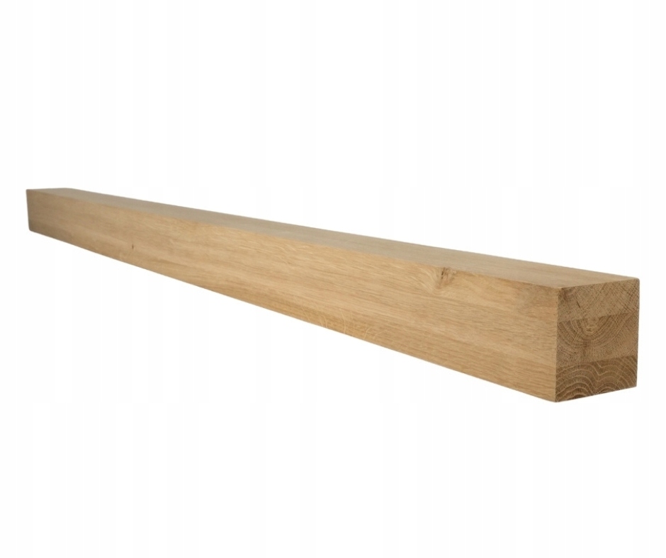 Dubová kantovka dřevěná 6x6 130 cm Zábrana na schody Záchyt 60 x 60