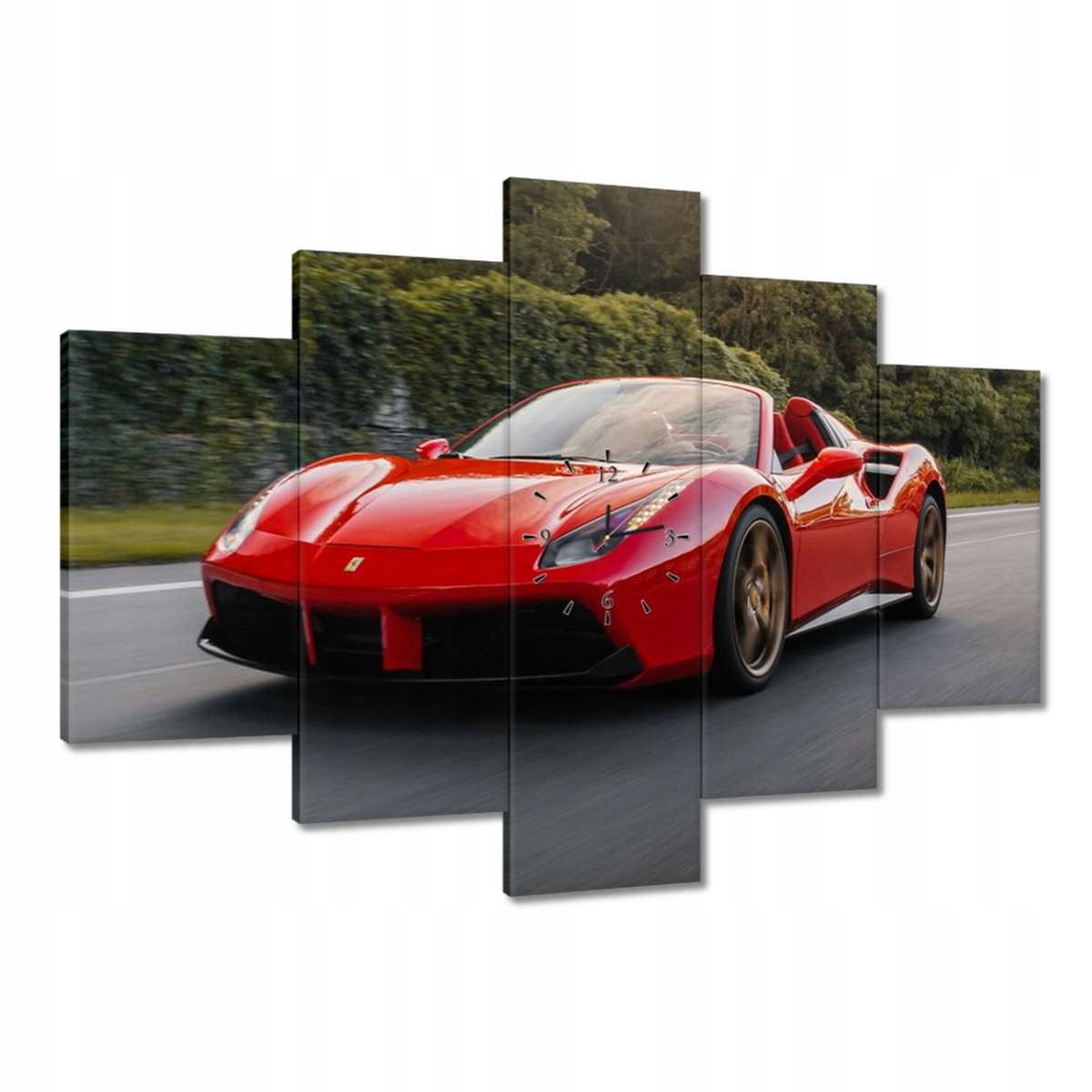 Hodiny 150x105 Červené Ferrari Cesta