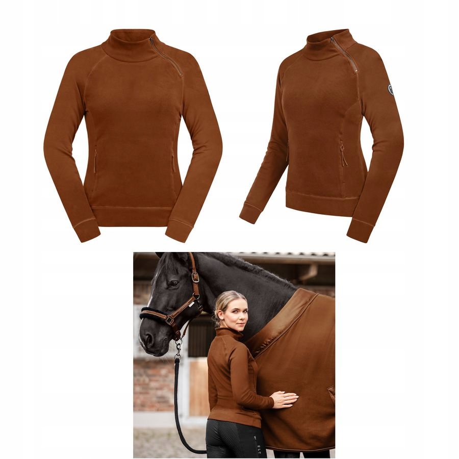 Bluza polar sportowy Osaka ciepła oddychająca Elt cynamonowa S/36
