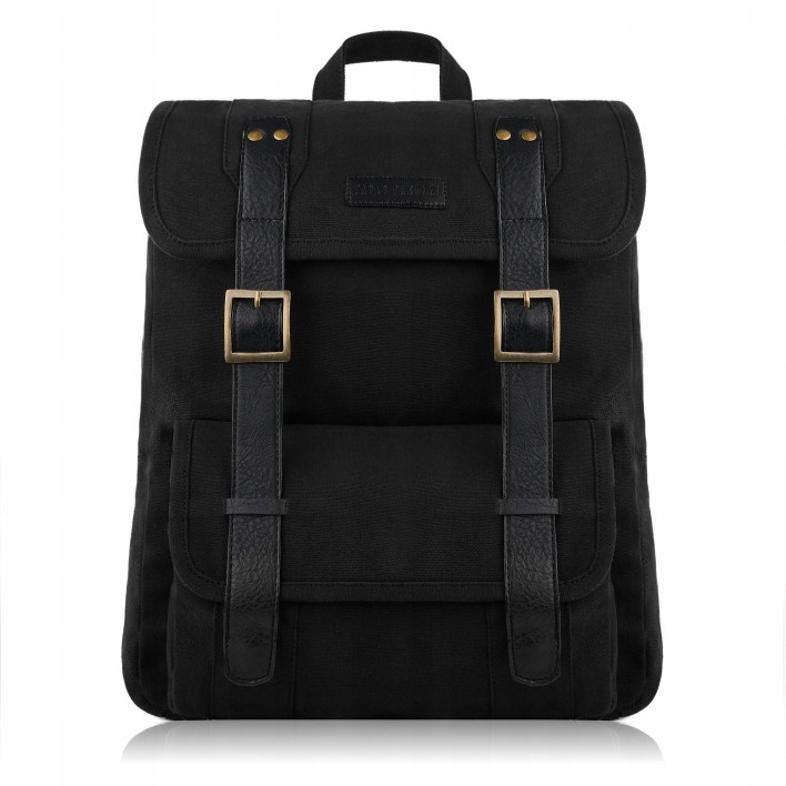 Plecak męski szkolny na laptopa czarny młodzieżowy do pracy Paolo Peruzzi