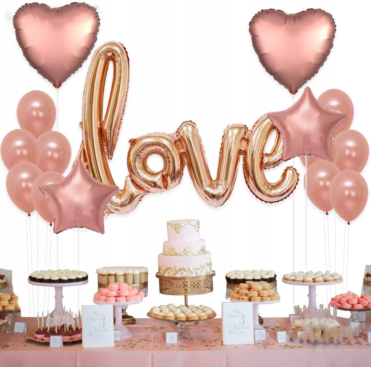 

Zestaw Balony Love Walentynki Wesele Ślub Foliowe