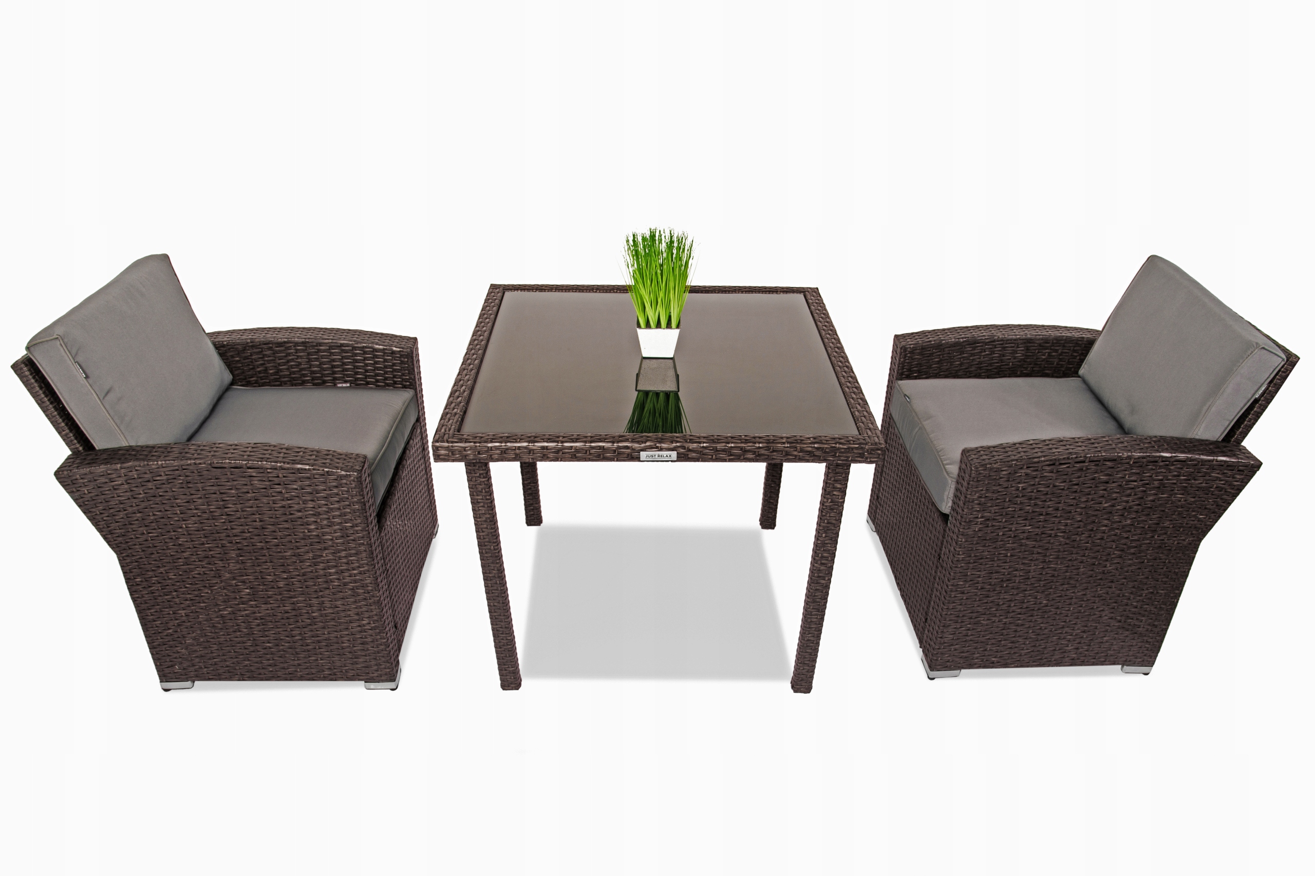 Meble ogrodowe rattanowe metalowa konstrukcja