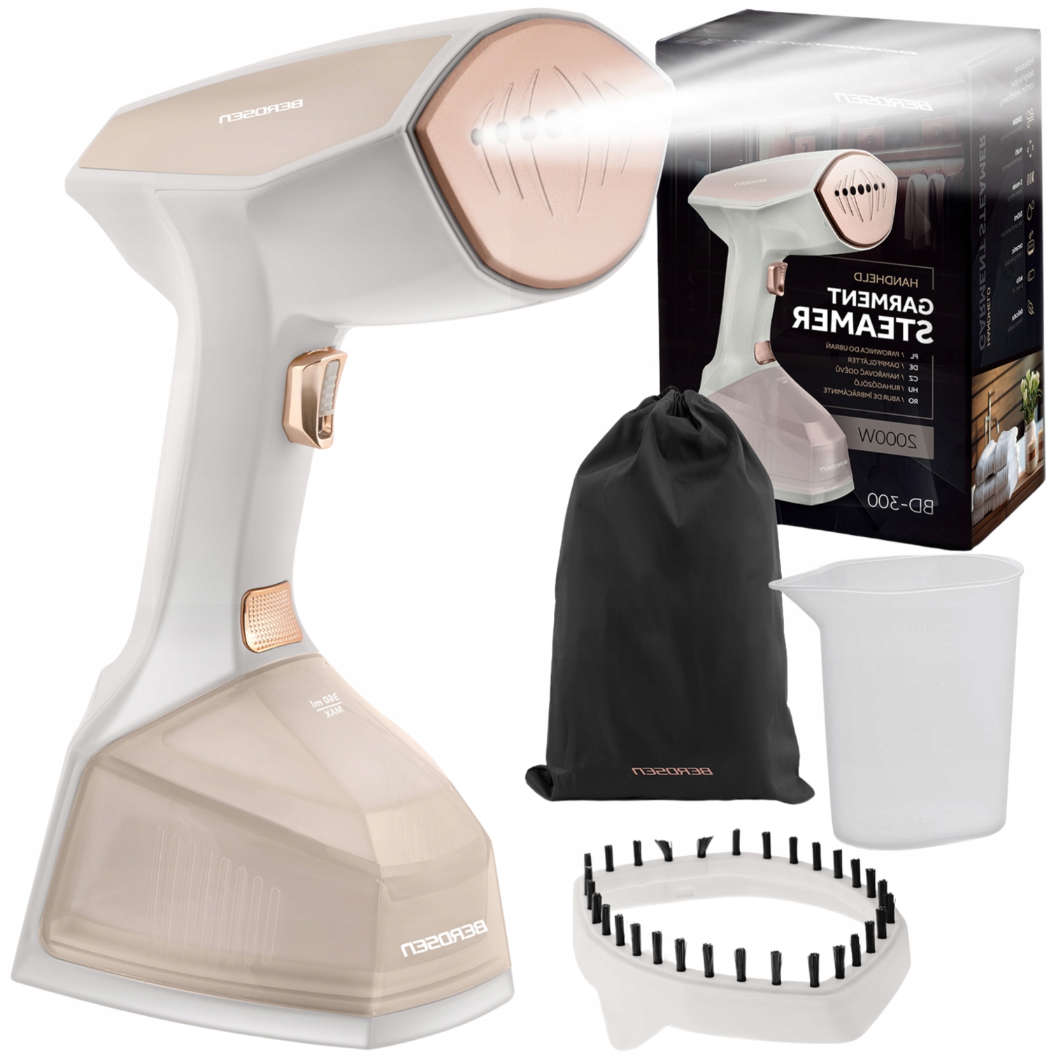 Parownica Do Ubrań Steamer Żelazko Parowe 2000W Regulacja Pary 45G Min