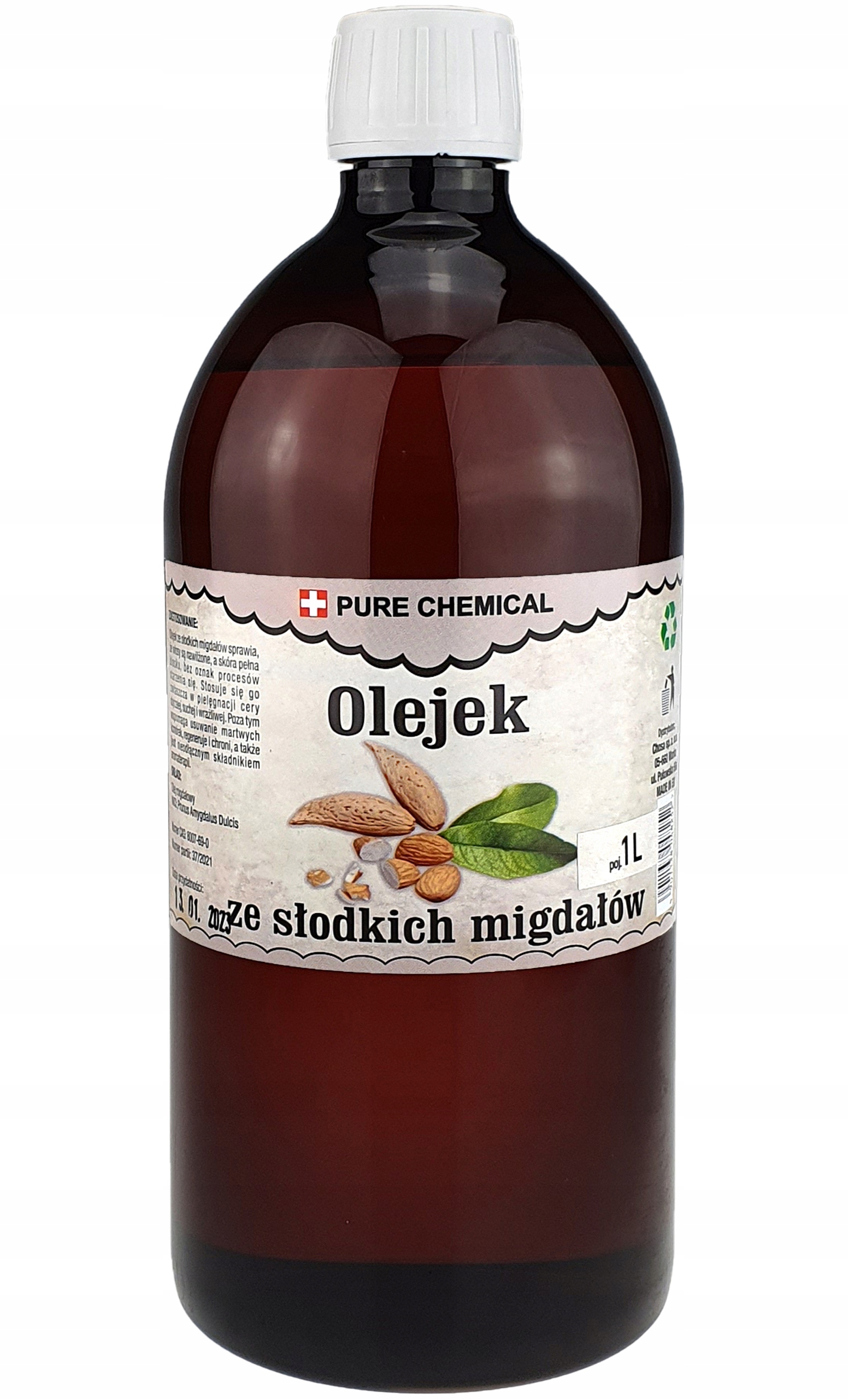 OLEJEK MIGDAŁOWY ZE SŁODKICH MIGDAŁÓW 1L EAN (GTIN) 5901138044674