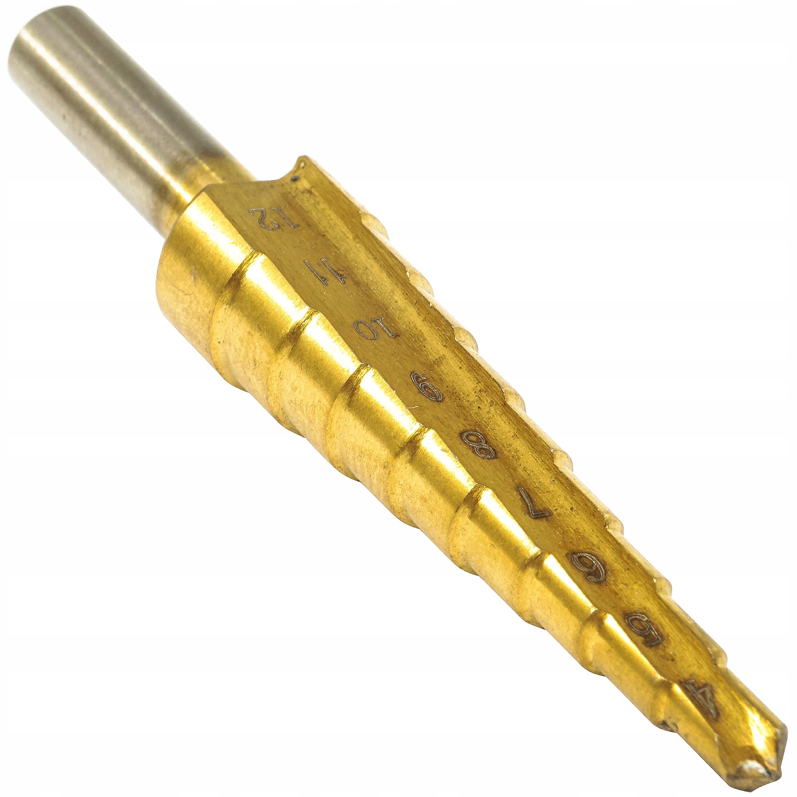 WIERTŁO STOŻKOWE STOPNIOWE SPIRALNE CHOINKOWE DO METALU 4-12mm HSS TYTAN! Marka Verke