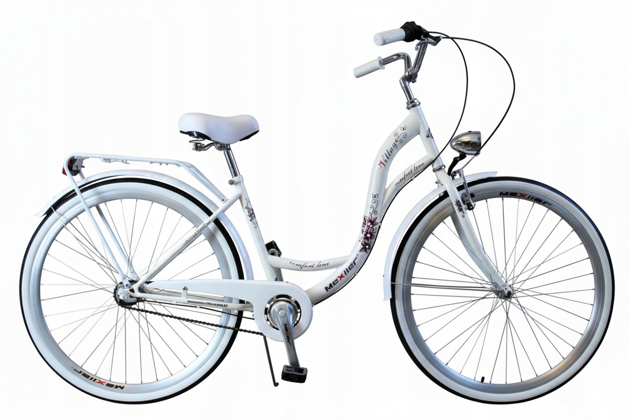 Rower Retro Miejski Mexller Village 28 Biały 3 przerzutki Shimano Nexus