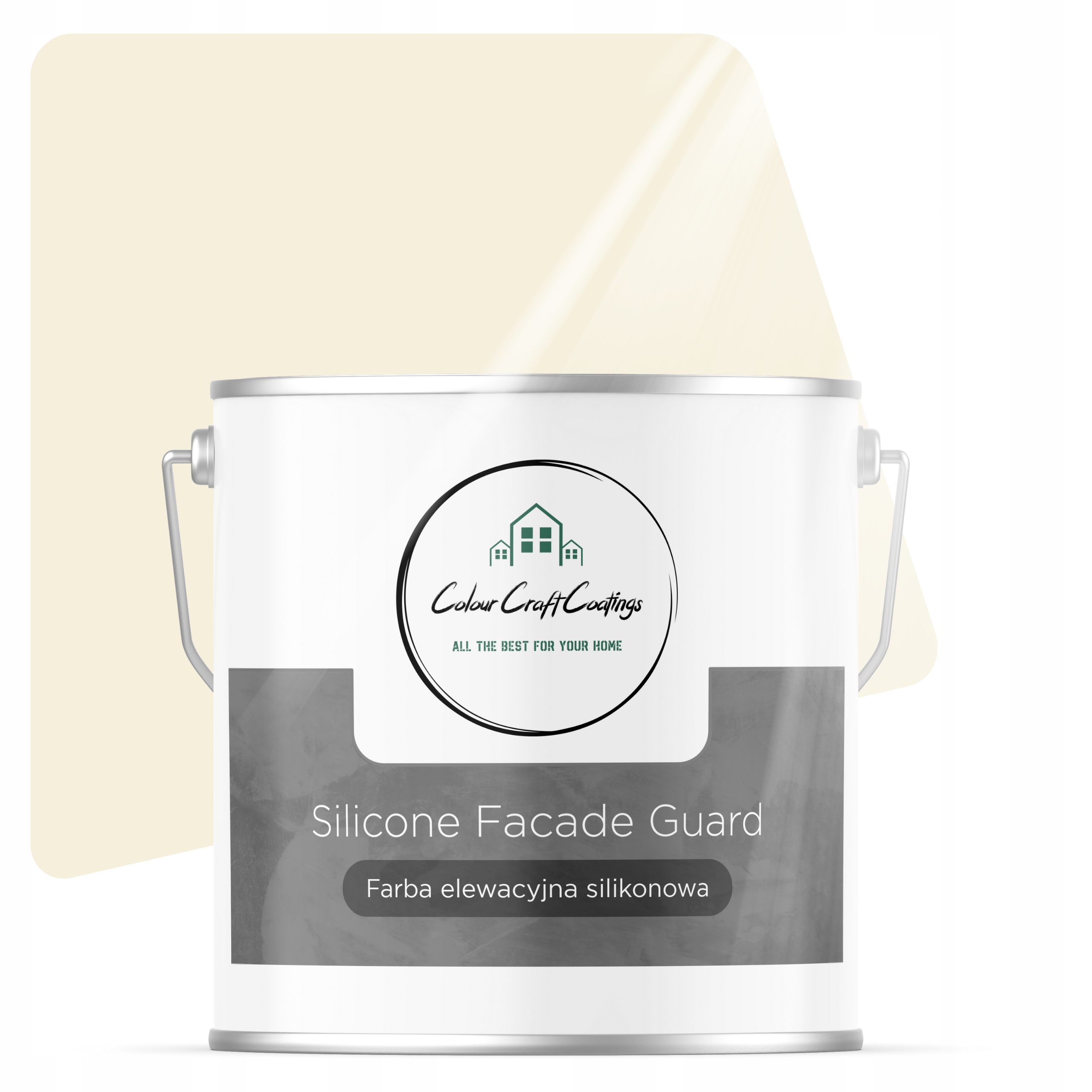Barva Silikonová Fasádní Barva Bílá S Béžovou Barvou 5L F771