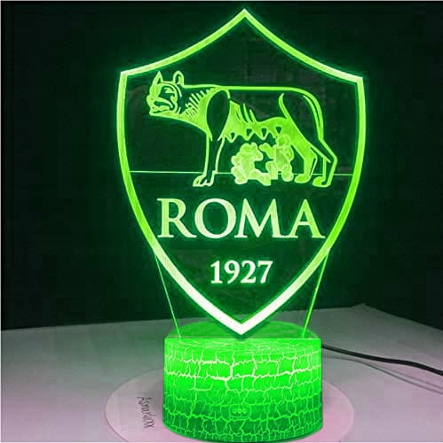 LAMPKA na SZKLE AS Roma 3D LED RGB + PILOT 16 KOLORÓW