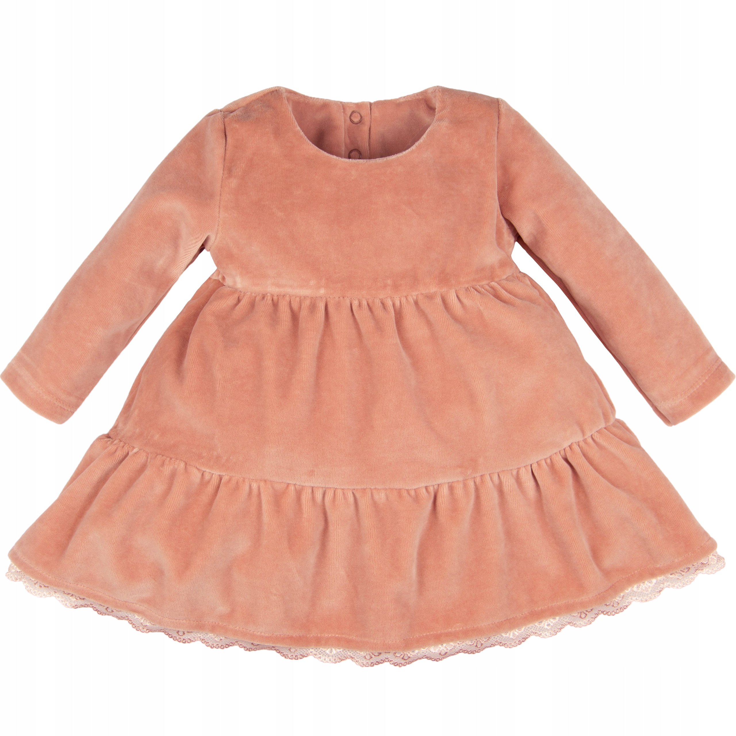 

Sukienka Welurowa koronka 62 pudrowy róż Elegancka