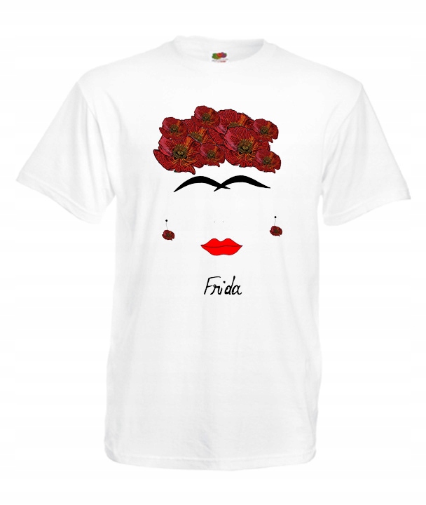 

M Koszulka Męska Frida Kahlo Kwiaty Meksyk Wzór