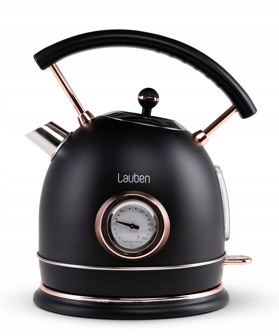 Czajnik Elektryczny Czarny z Termometrem Duży 1,8l 2200W Stylowy Design