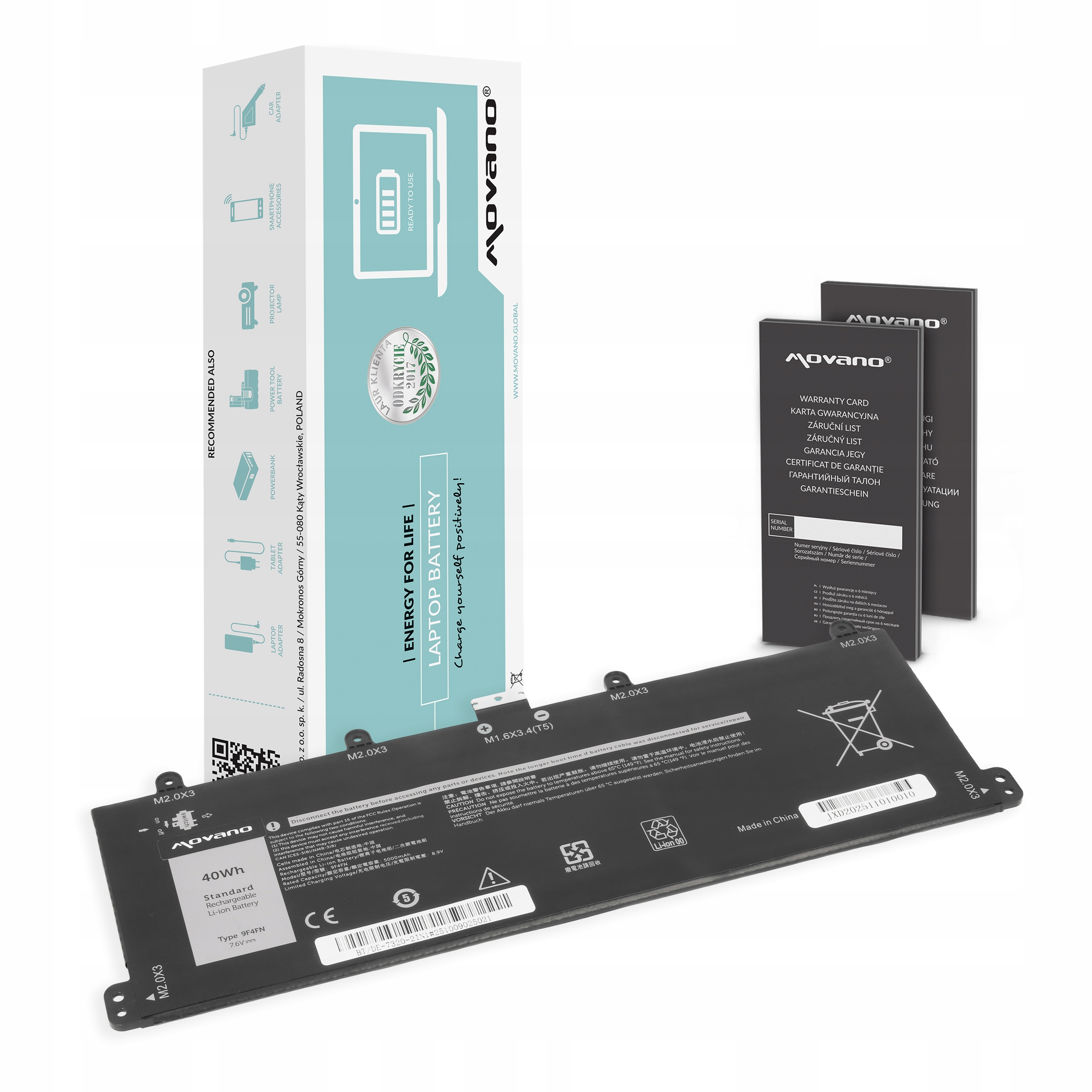 Bateria 9F4FN do Dell Latitude 7320 2-in-1